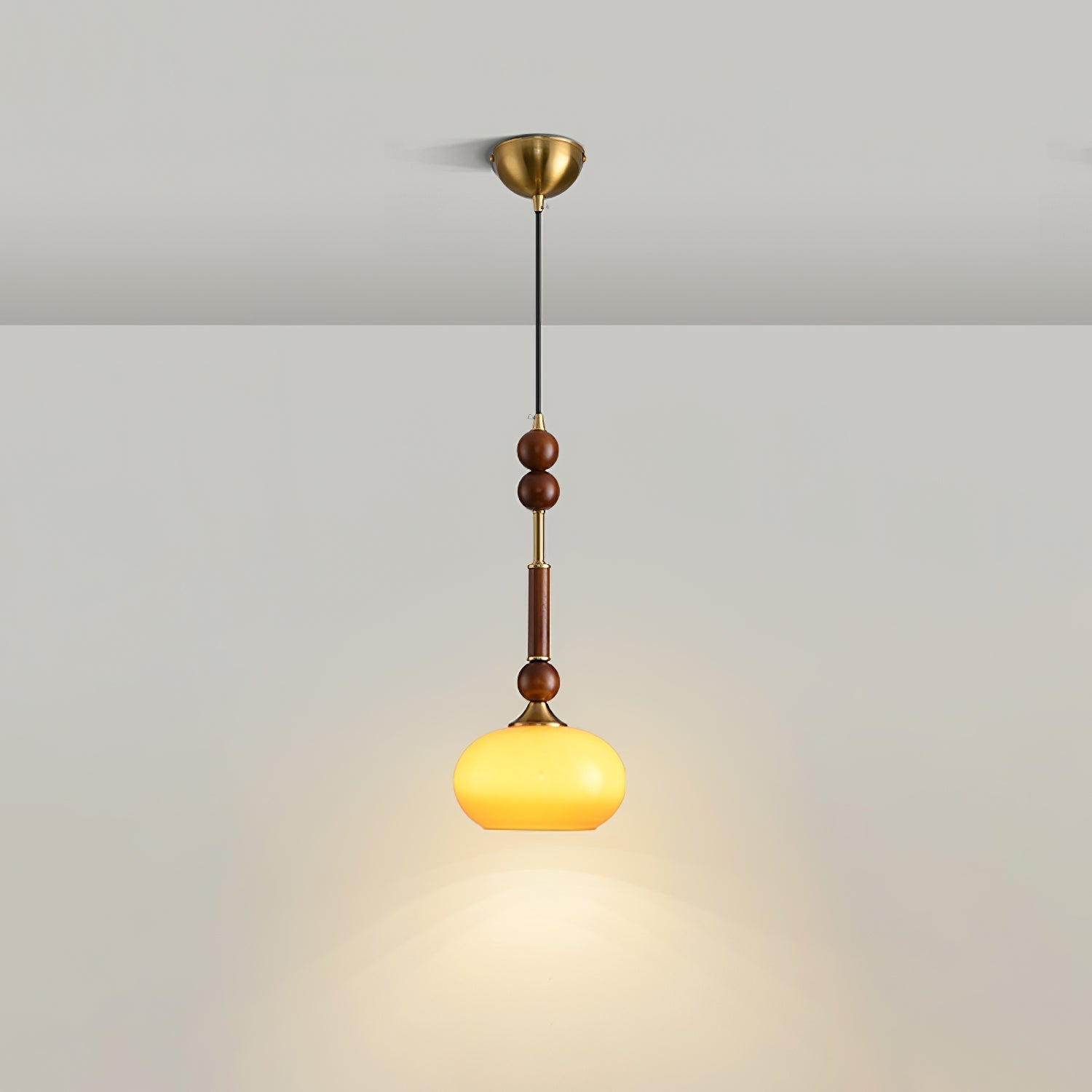Yovelis Vintage Wood Pendant Lamp-Neutral Decor