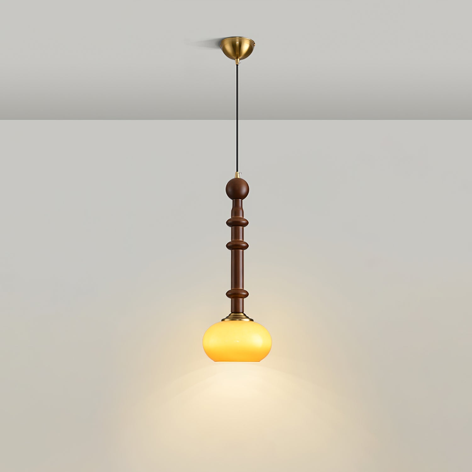 Yovelis Vintage Wood Pendant Lamp-Neutral Decor