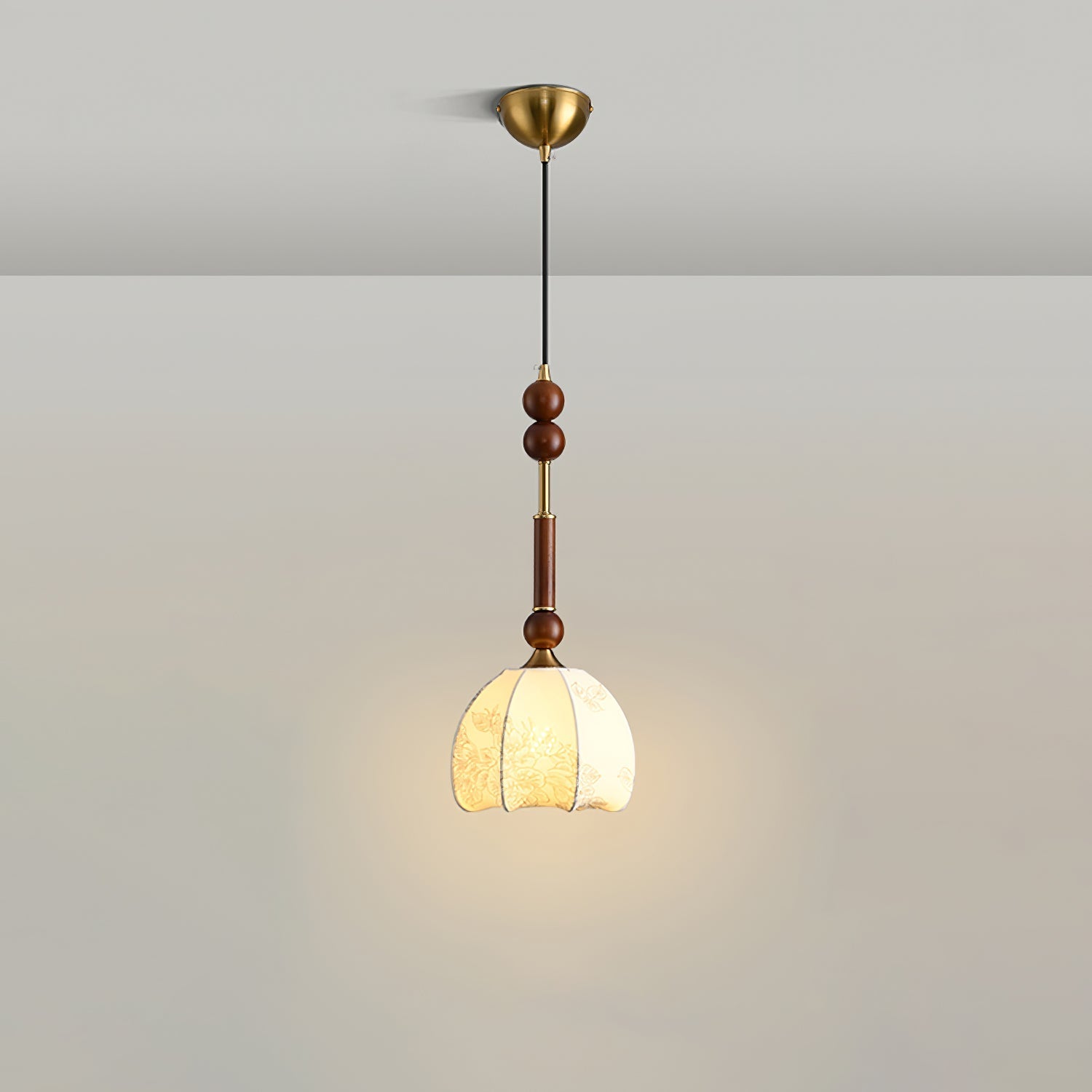 Yovelis Vintage Wood Pendant Lamp-Neutral Decor