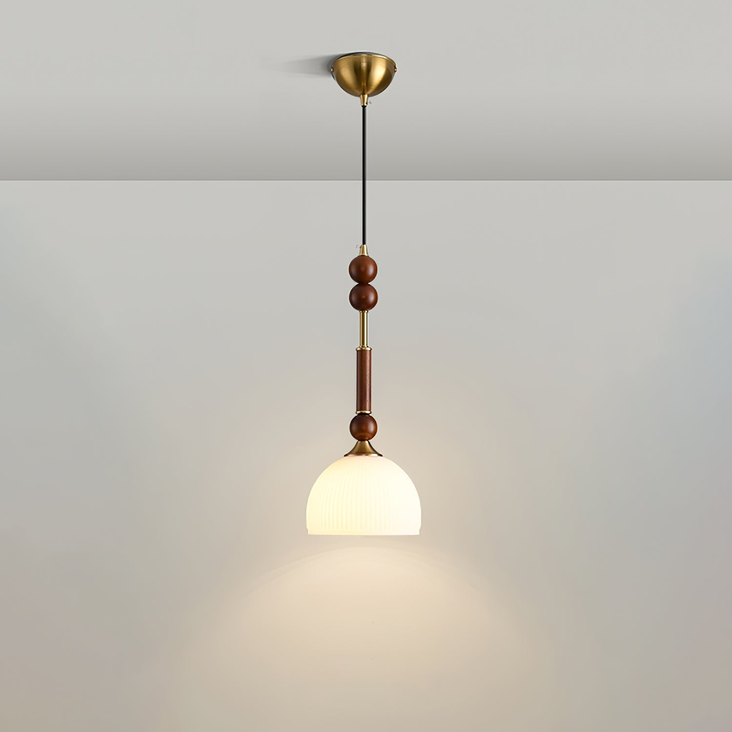 Yovelis Vintage Wood Pendant Lamp-Neutral Decor