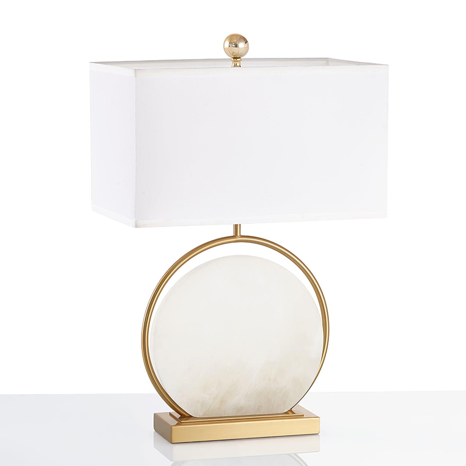 Cirilina Ring Base Alabaster Table Lamp-Neutral Decor