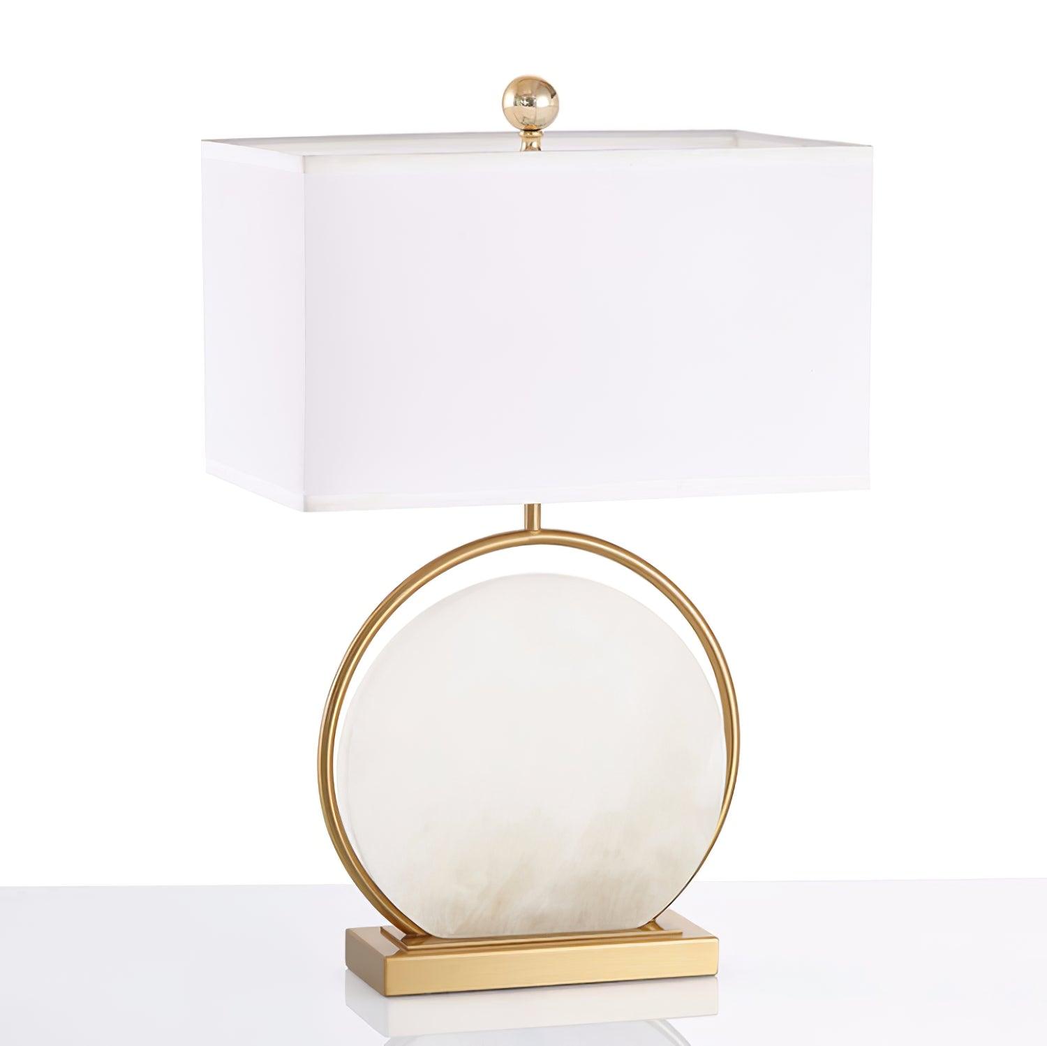 Cirilina Ring Base Alabaster Table Lamp-Neutral Decor