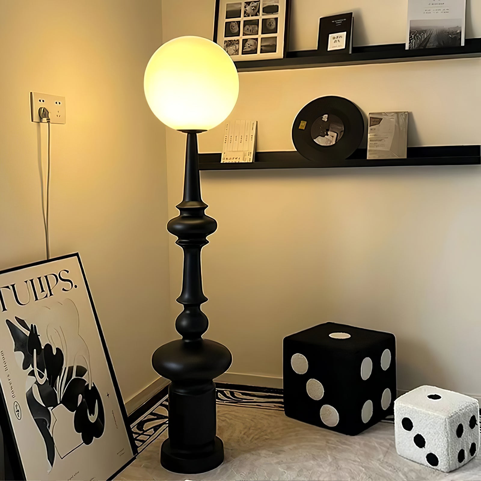 Riroxen Floor Lamp Roman Column-Neutral Decor