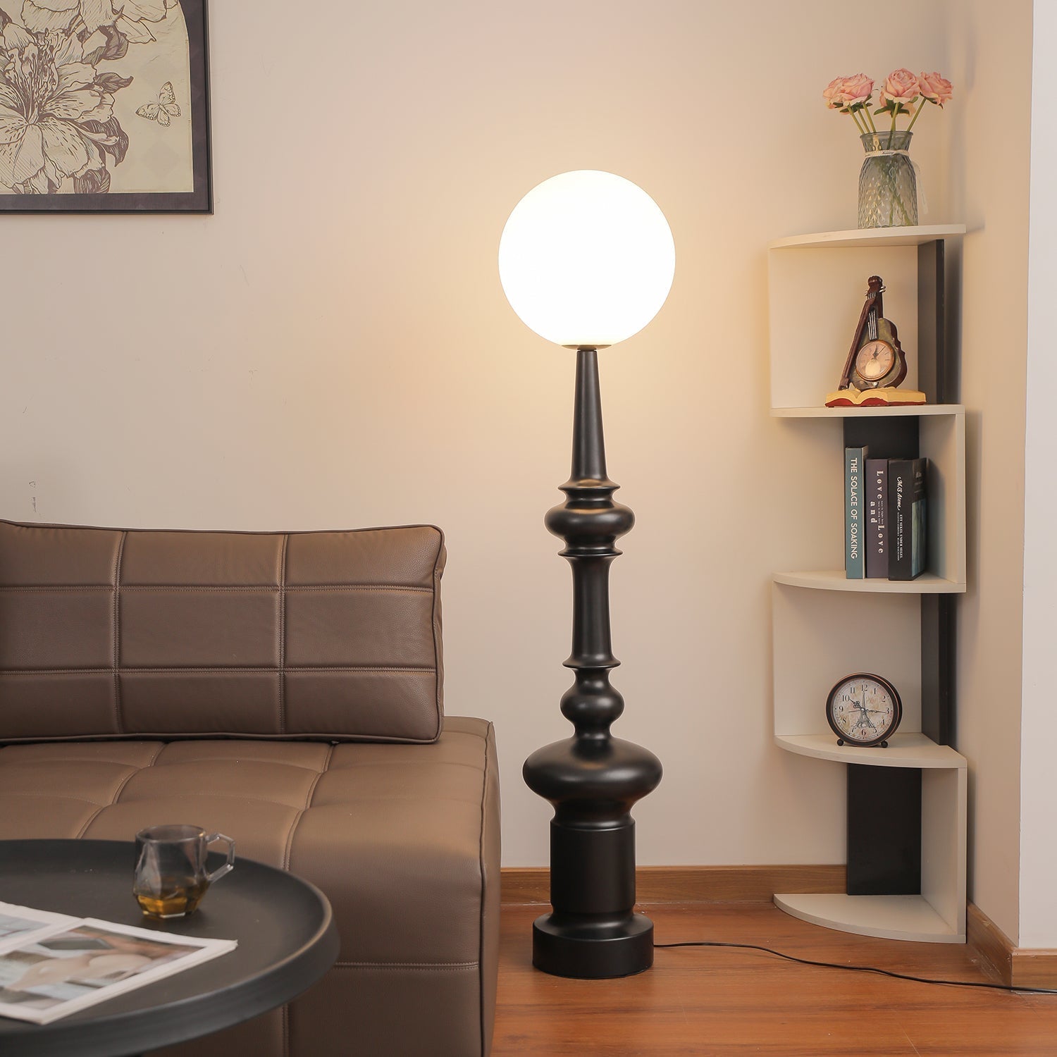 Riroxen Floor Lamp Roman Column-Neutral Decor