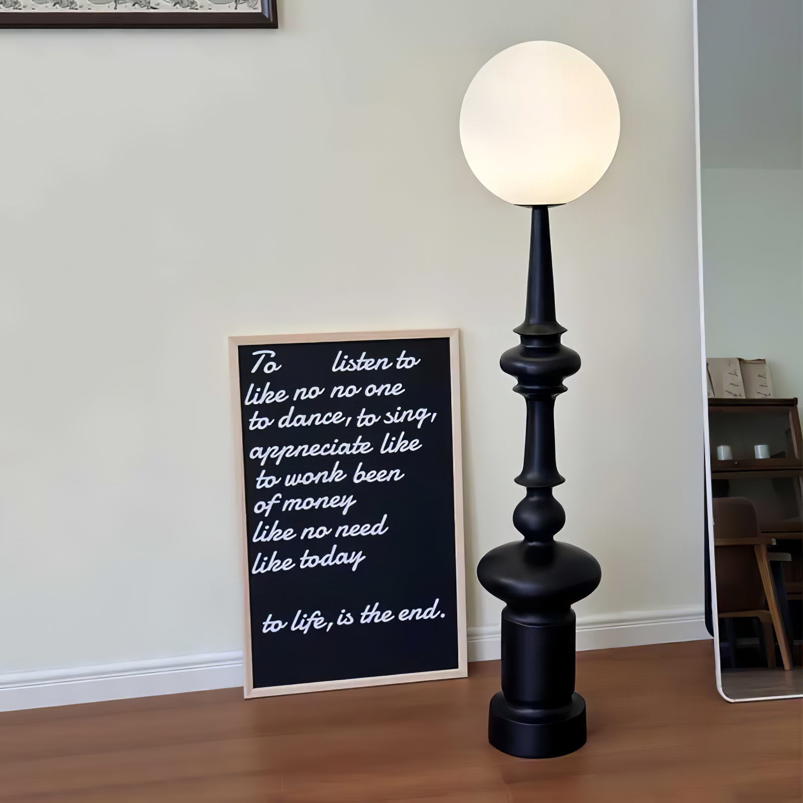 Riroxen Floor Lamp Roman Column-Neutral Decor