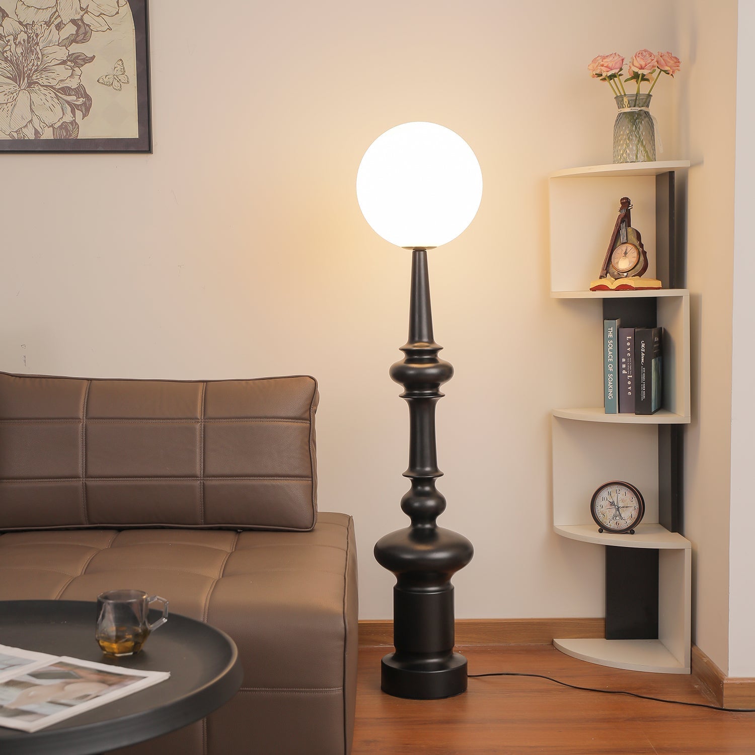 Riroxen Floor Lamp Roman Column-Neutral Decor