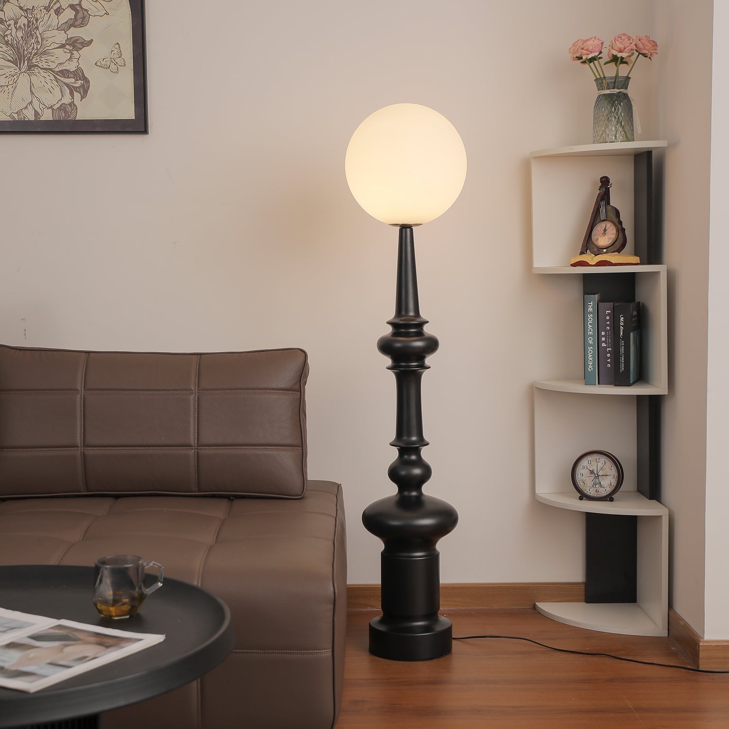 Riroxen Floor Lamp Roman Column-Neutral Decor