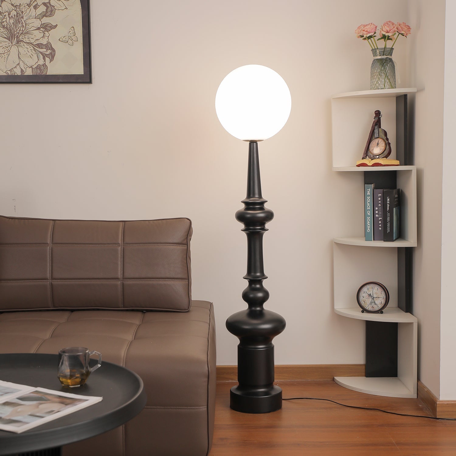 Riroxen Floor Lamp Roman Column-Neutral Decor