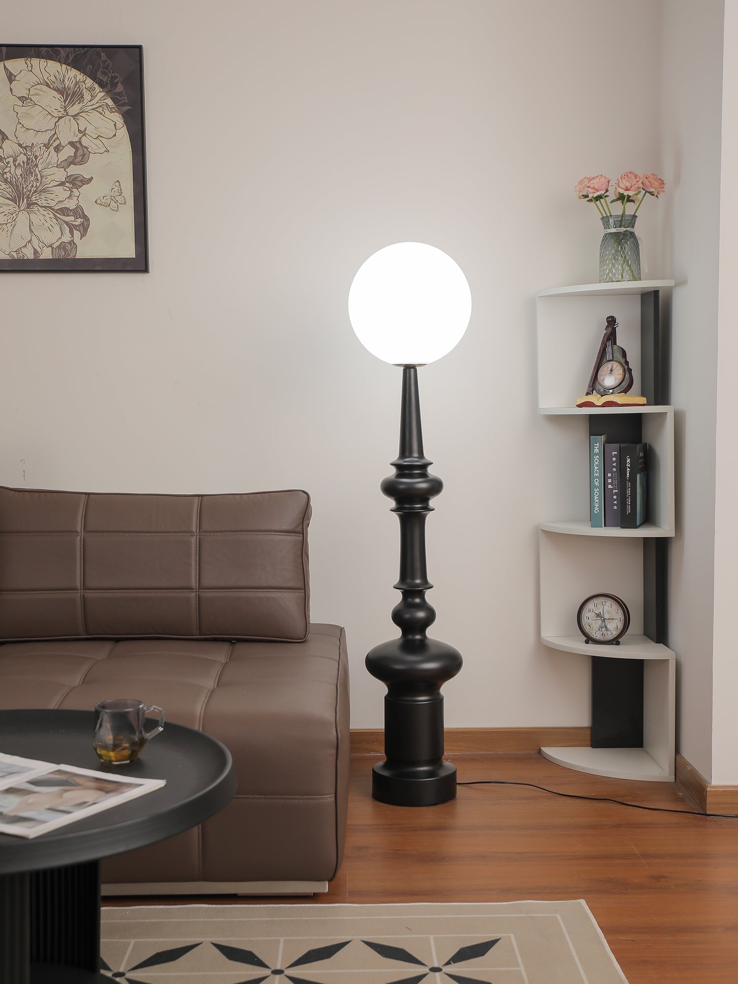 Riroxen Floor Lamp Roman Column-Neutral Decor