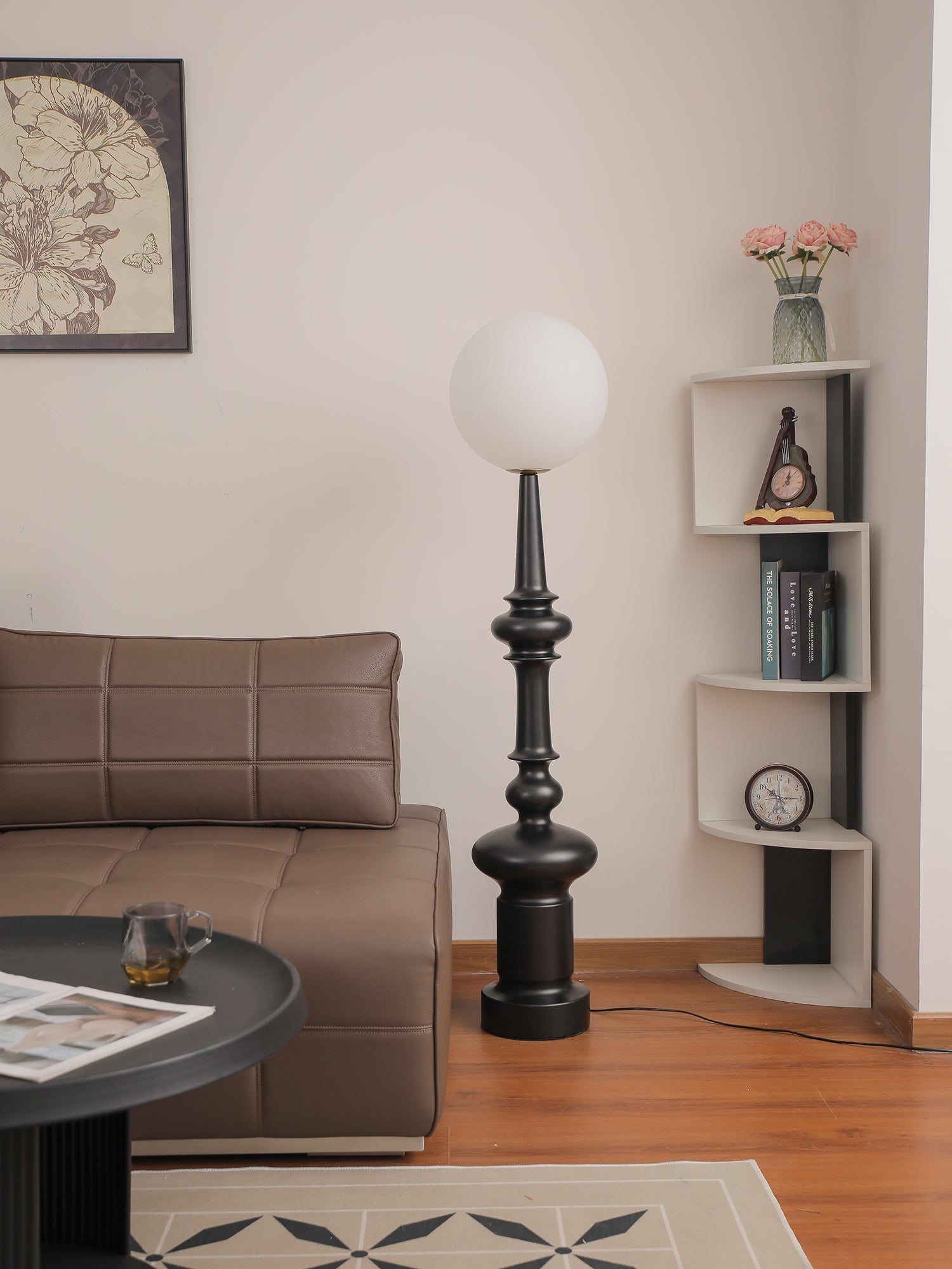 Riroxen Floor Lamp Roman Column-Neutral Decor