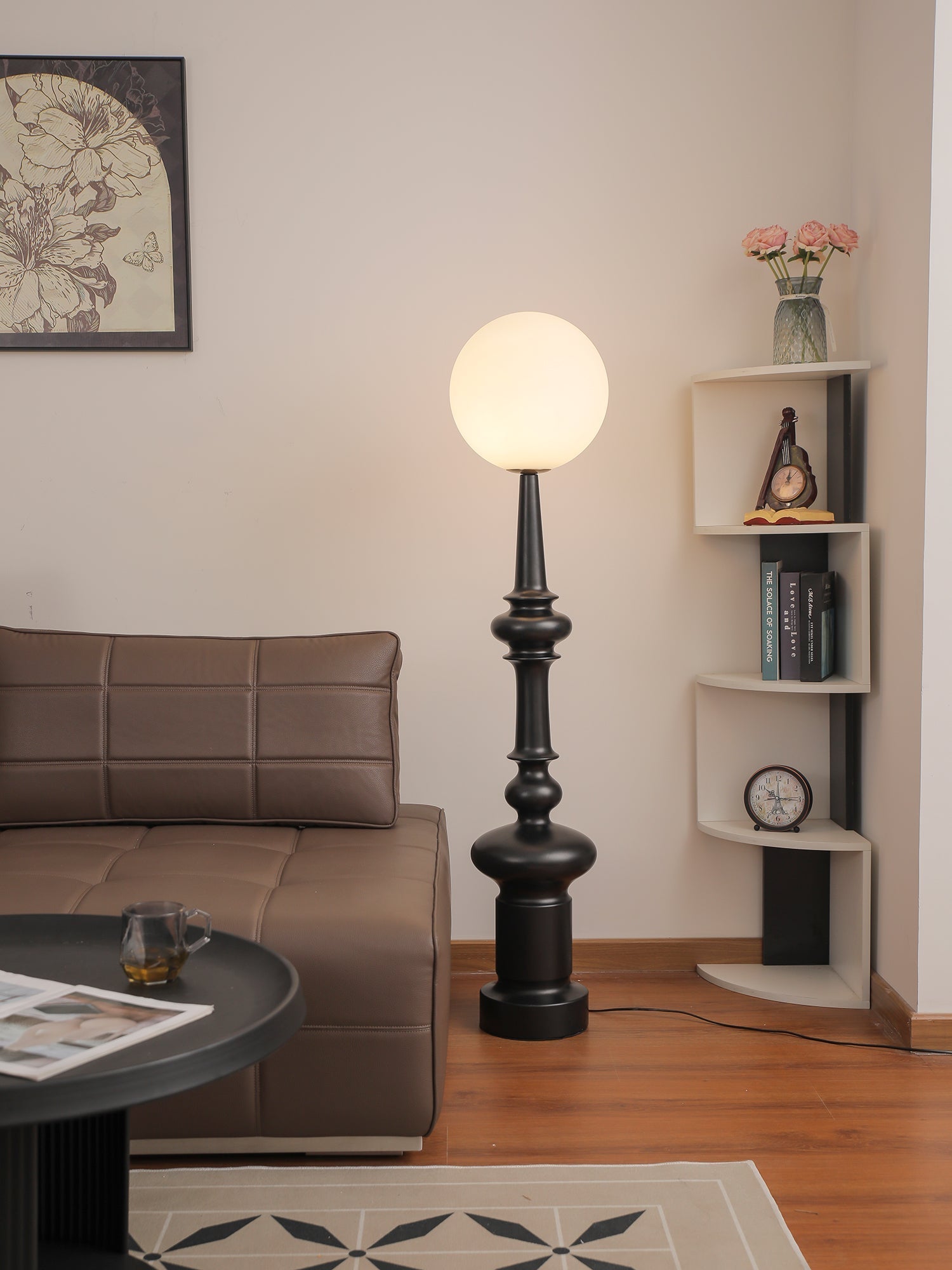 Riroxen Floor Lamp Roman Column-Neutral Decor