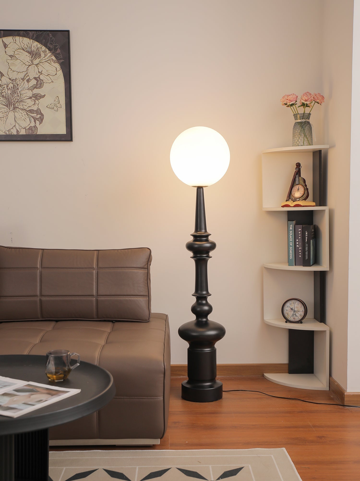 Riroxen Floor Lamp Roman Column-Neutral Decor