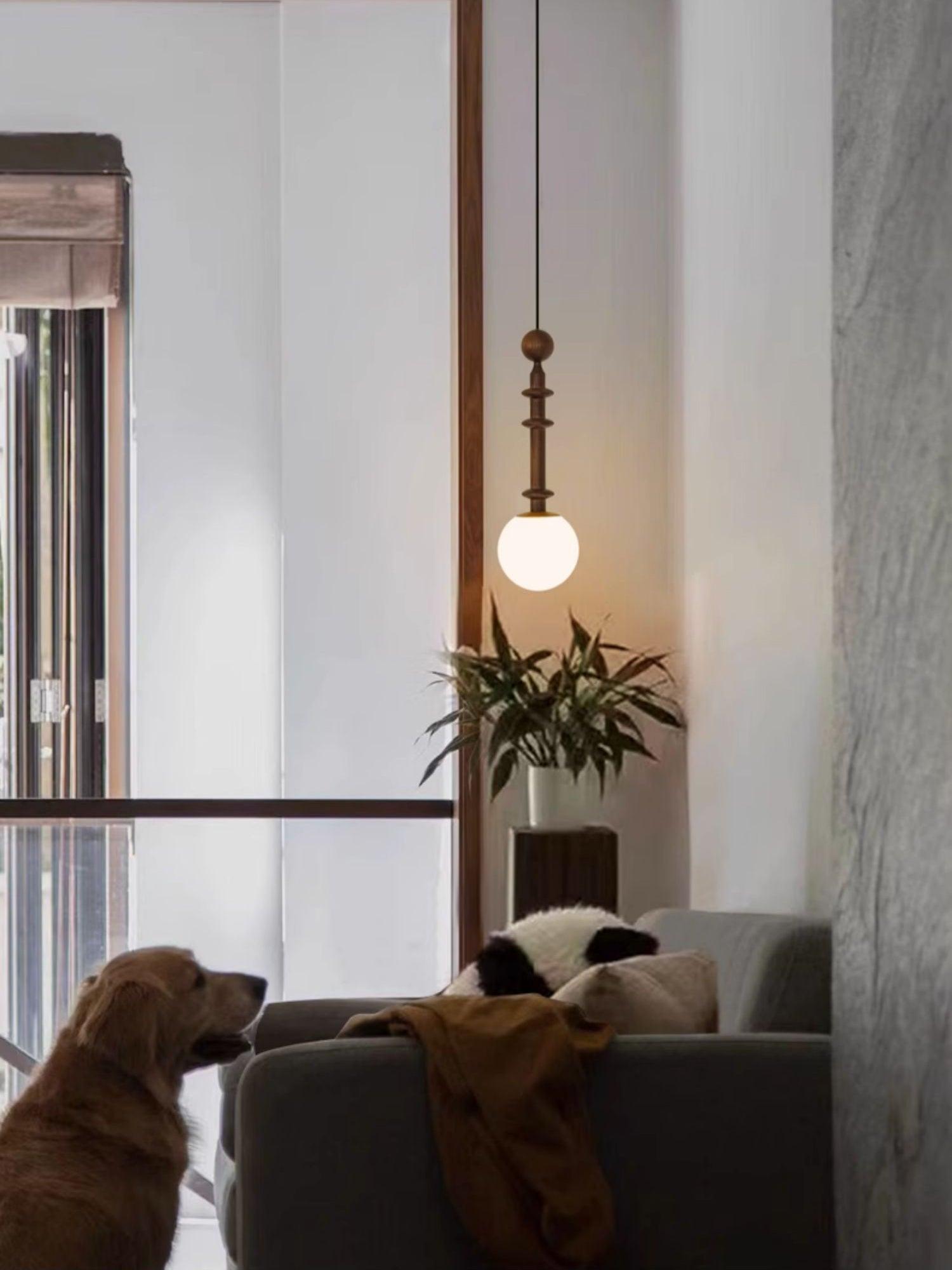 Barvel Wood Industrial Pendant Light-Neutral Decor