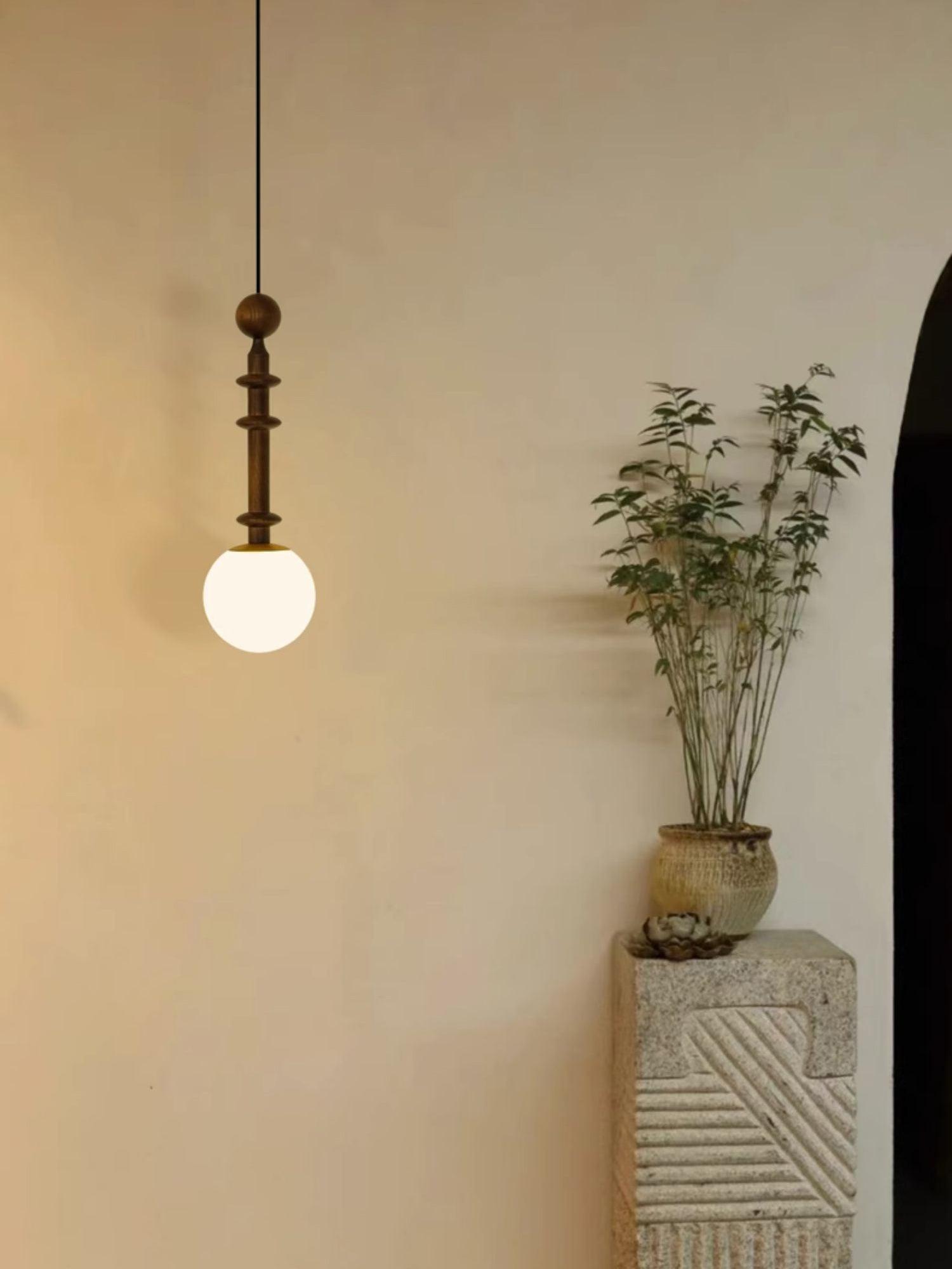 Barvel Wood Industrial Pendant Light-Neutral Decor