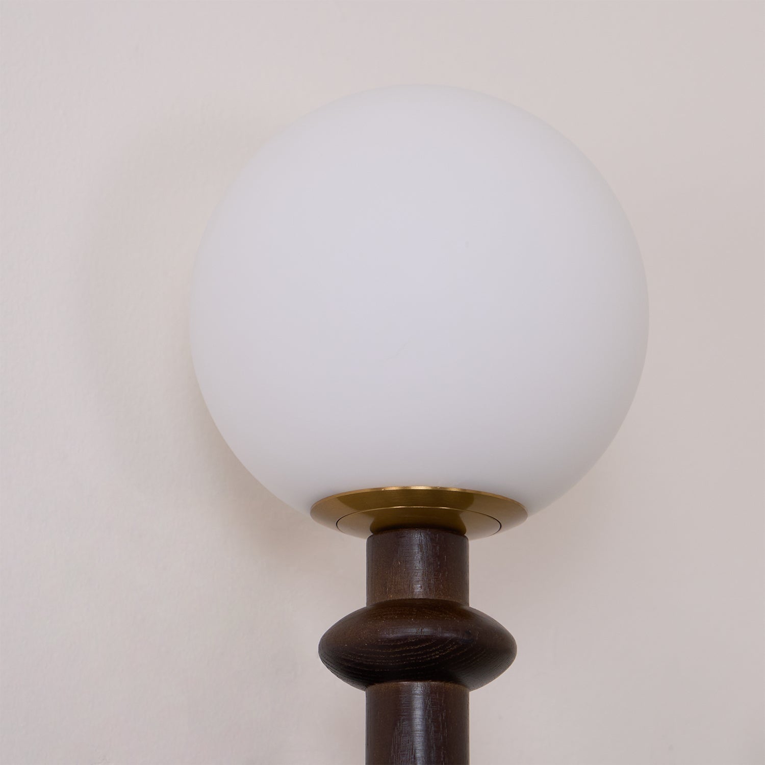 Elmiror Elegance Roman Column Glass Wood Wall Lamp-Neutral Decor