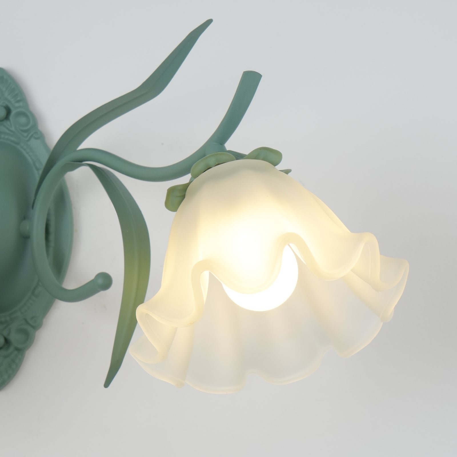 Oly Premium Nordic Art Flared Glass Wall Light-Neutral Decor