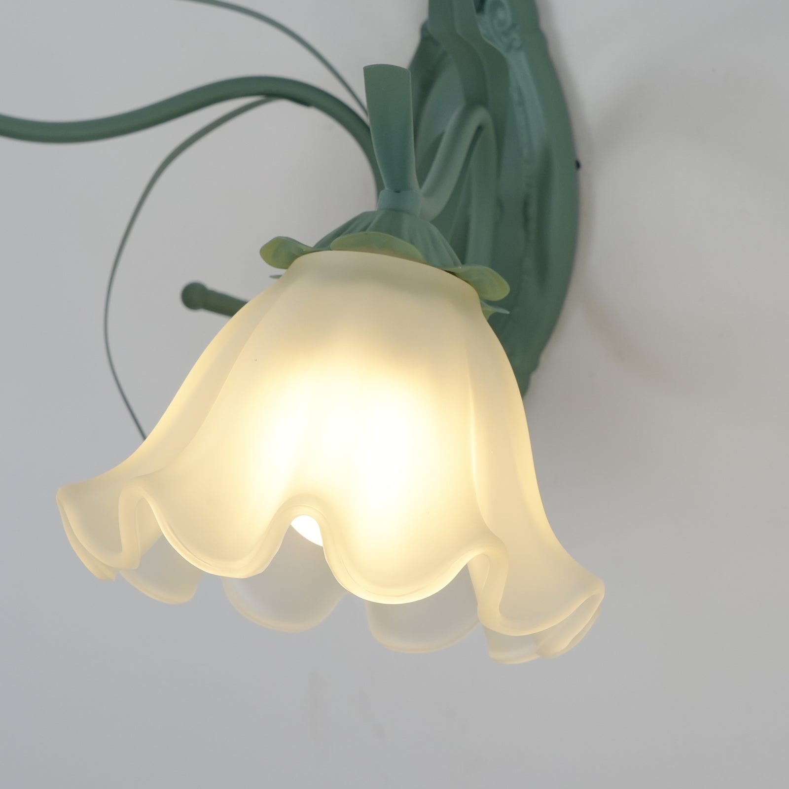 Oly Premium Nordic Art Flared Glass Wall Light-Neutral Decor