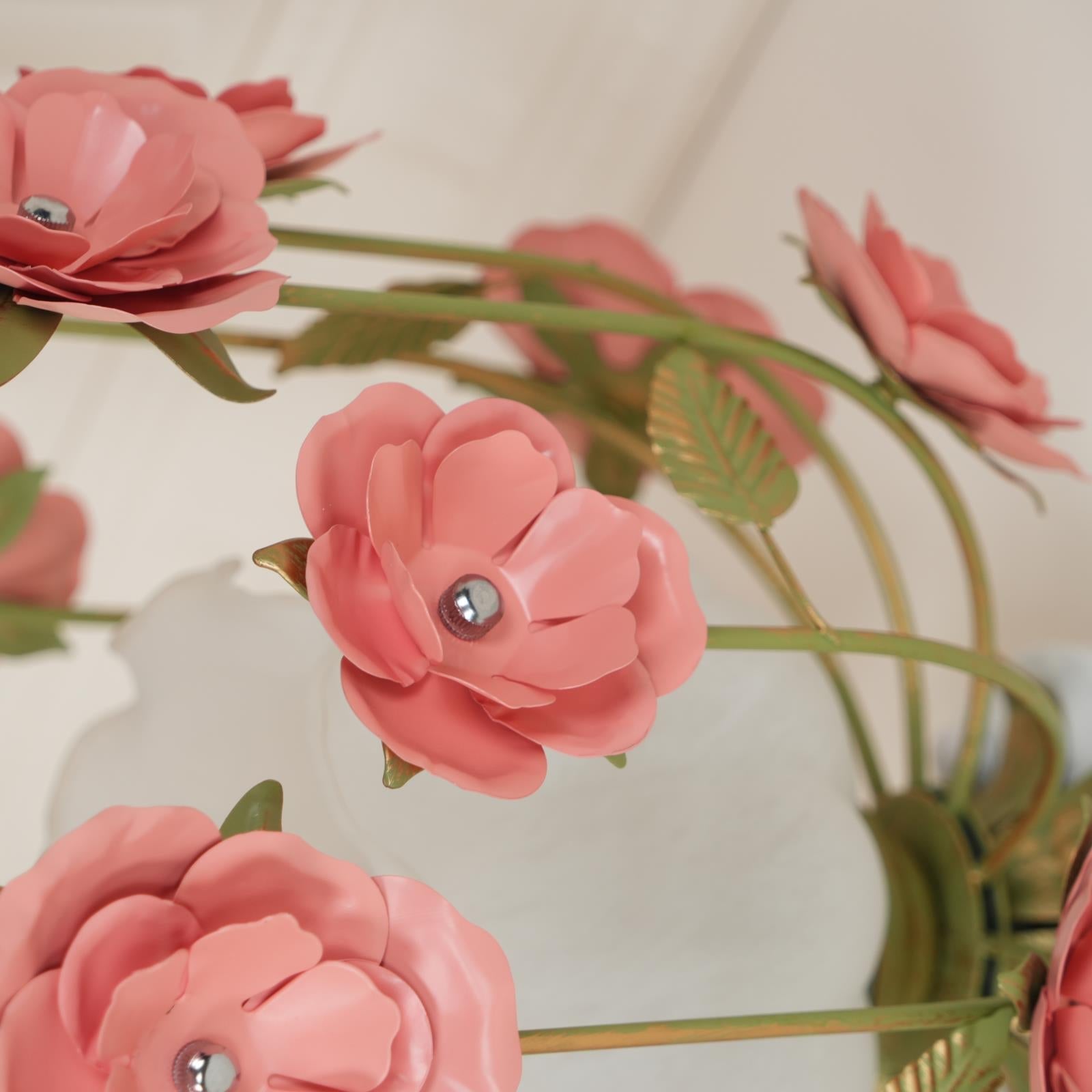 Ceiling Light Metal Canopy Floral Blossom Romantic Ambience