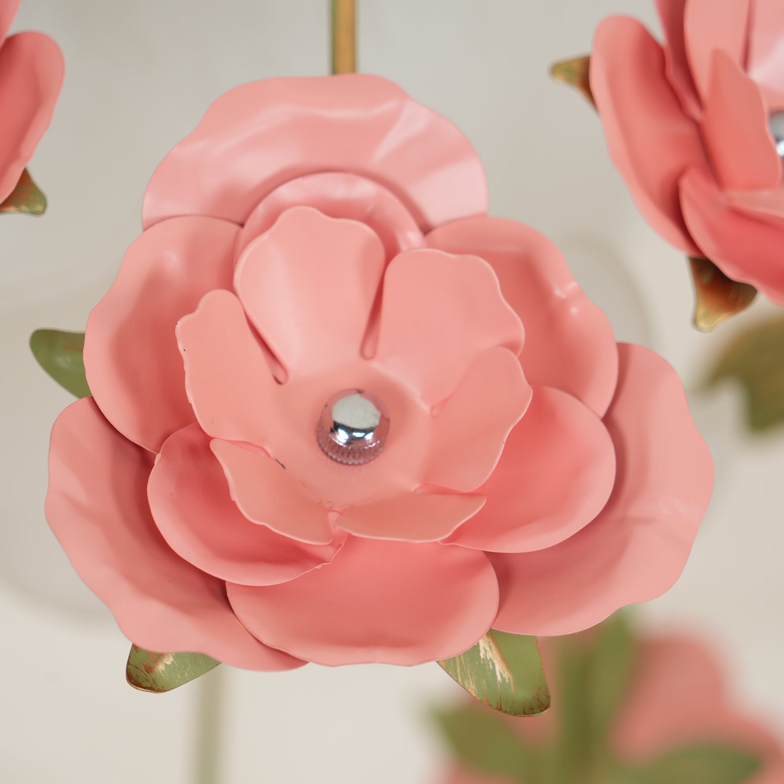 Ceiling Light Metal Canopy Floral Blossom Romantic Ambience