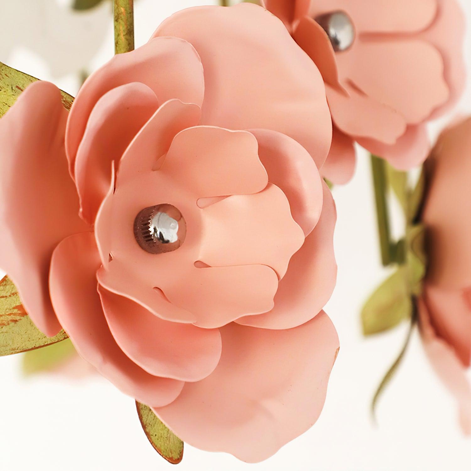 Ceiling Light Metal Canopy Floral Blossom Romantic Ambience