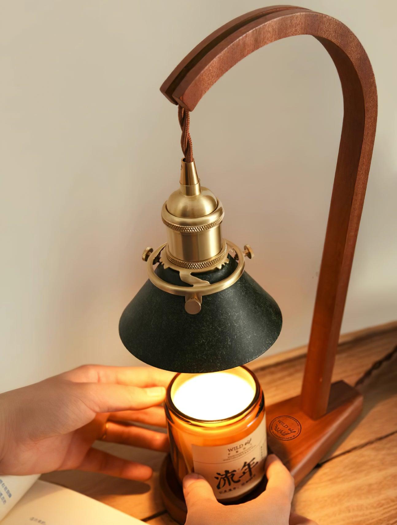 Luxen Wood Mid-Century Modern Table Lamp-Neutral Decor
