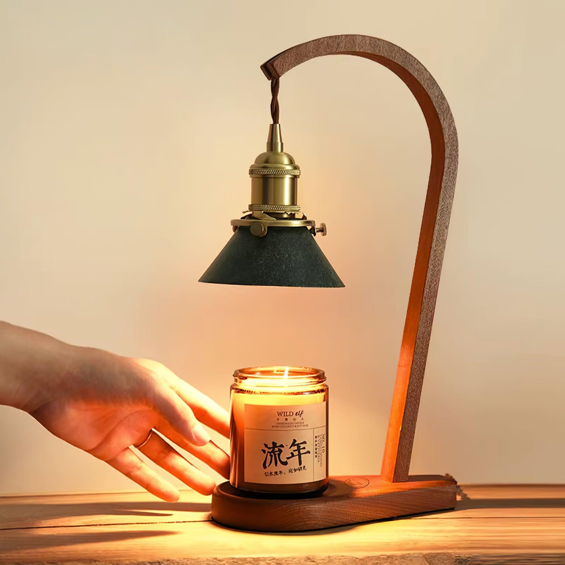 Luxen Wood Mid-Century Modern Table Lamp-Neutral Decor