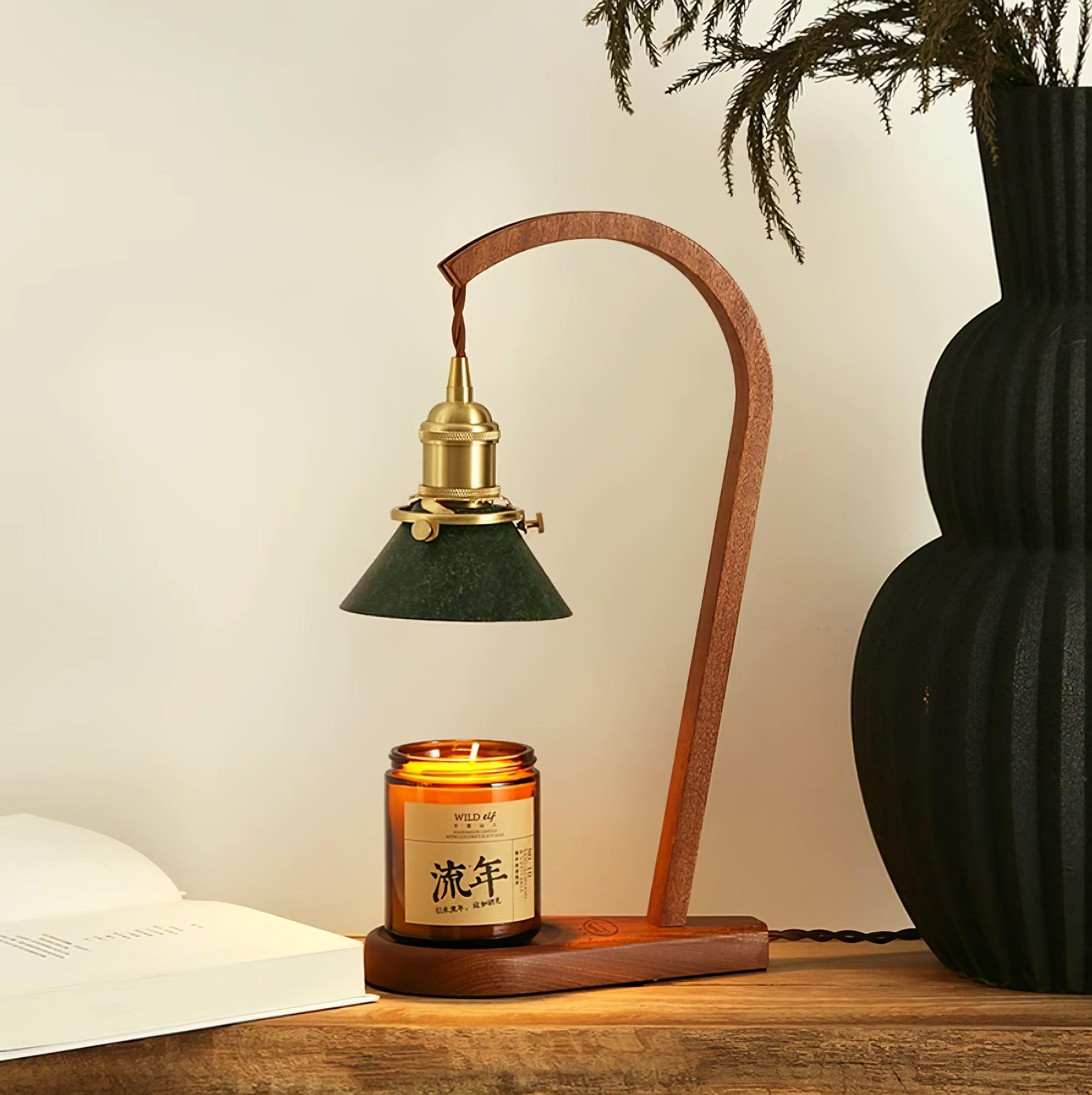 Luxen Wood Mid-Century Modern Table Lamp-Neutral Decor