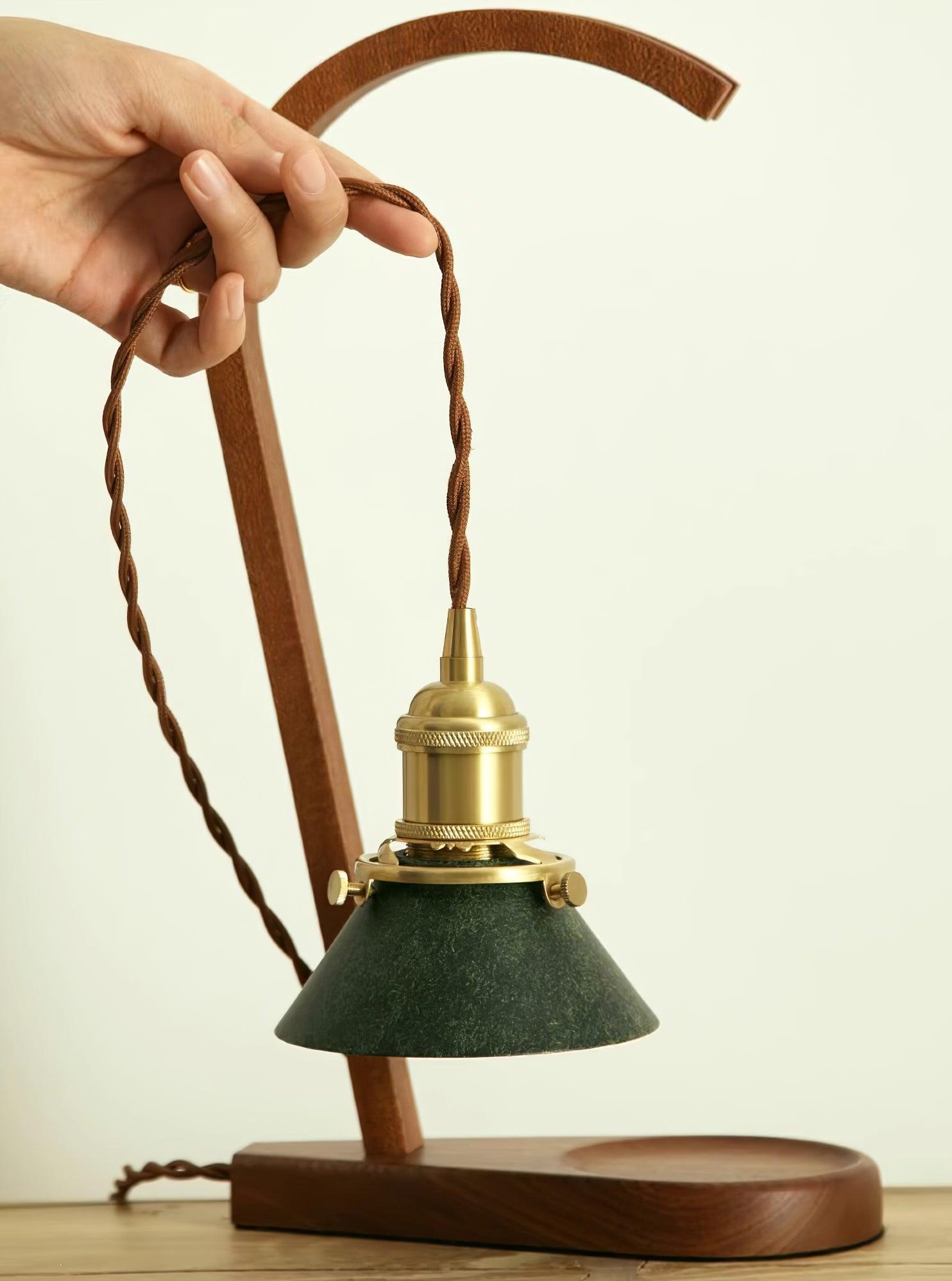 Luxen Wood Mid-Century Modern Table Lamp-Neutral Decor