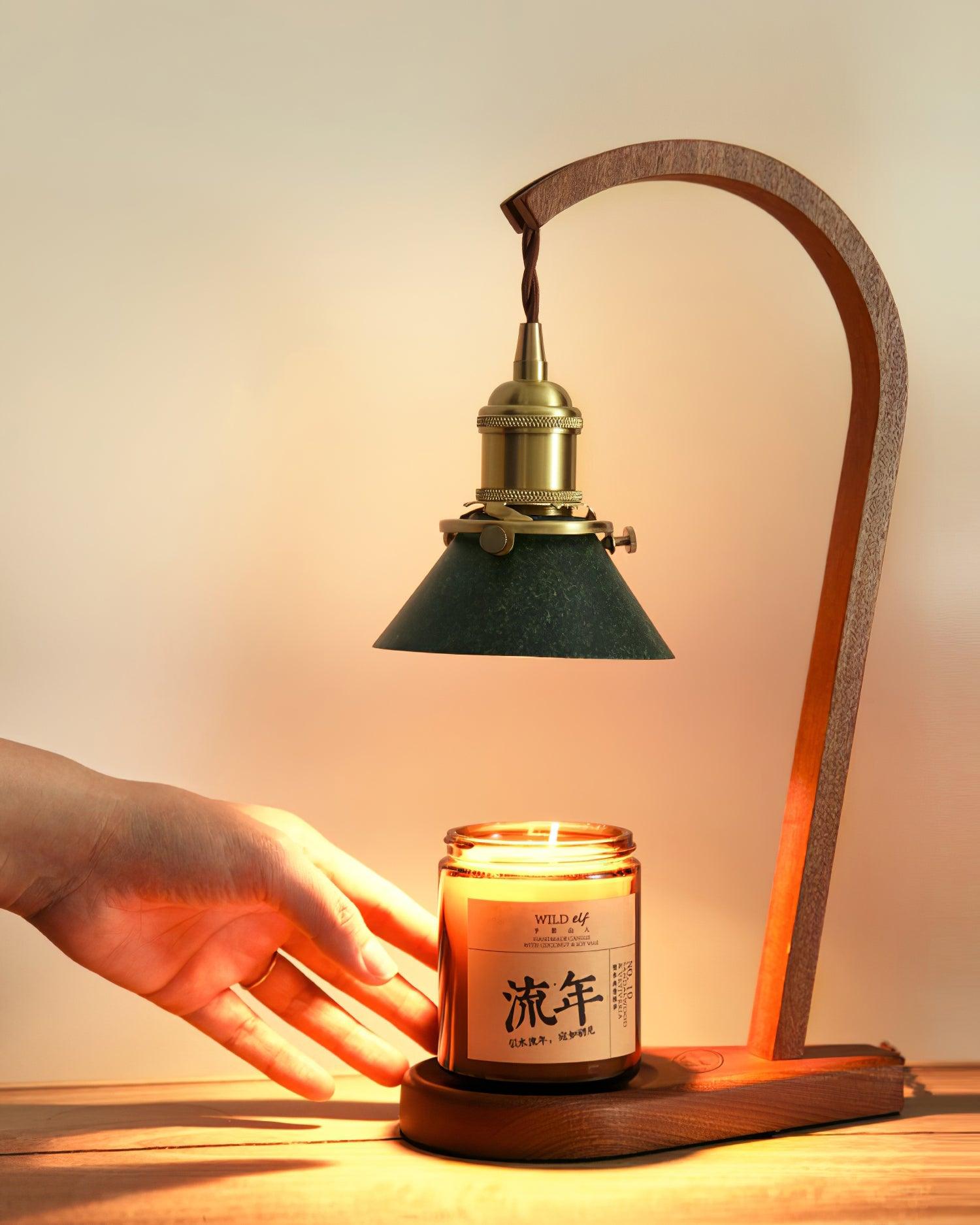 Luxen Wood Mid-Century Modern Table Lamp-Neutral Decor