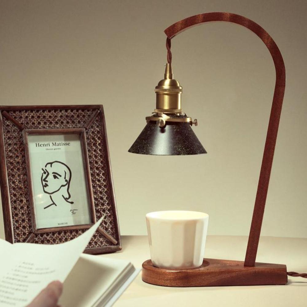 Luxen Wood Mid-Century Modern Table Lamp-Neutral Decor