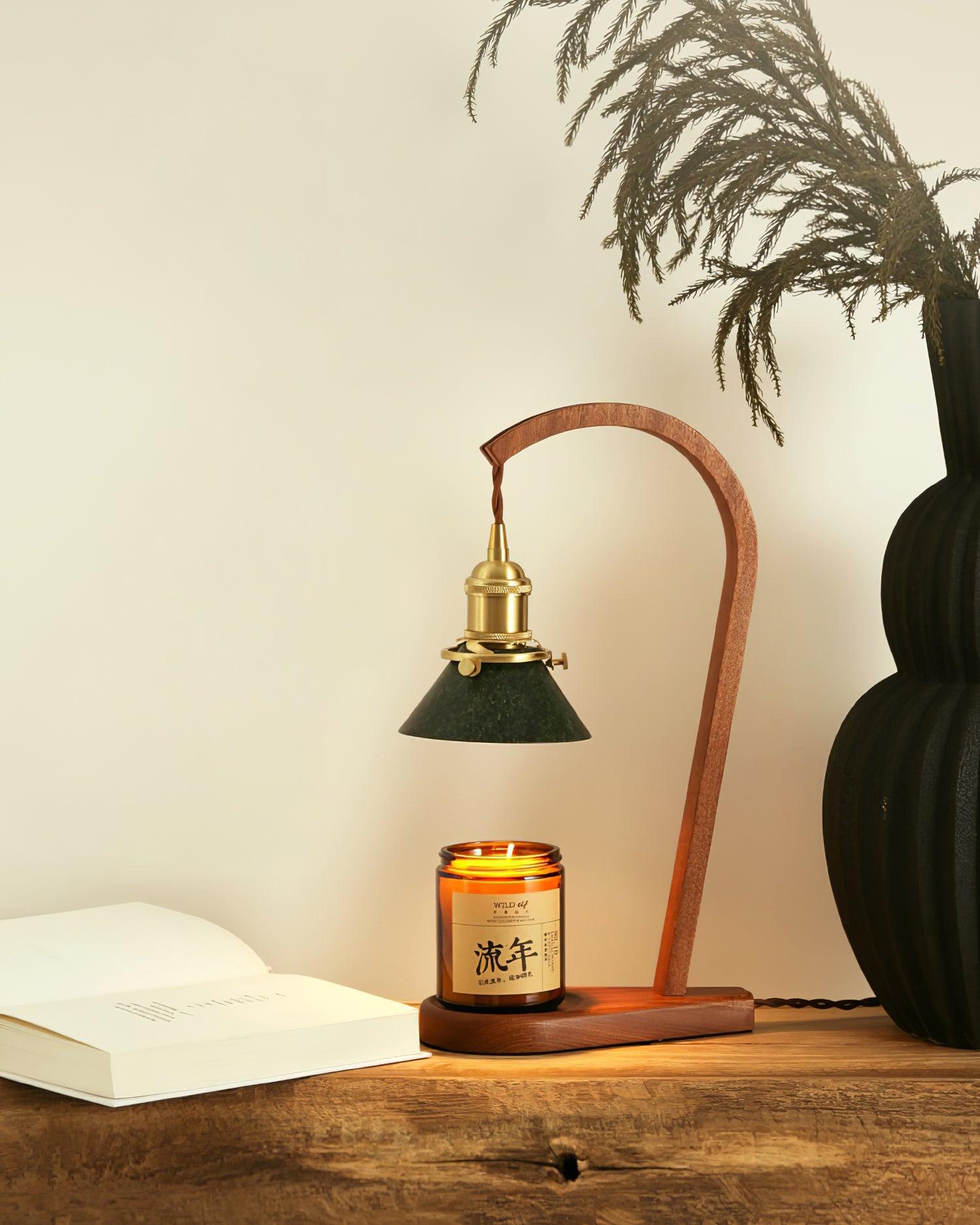 Luxen Wood Mid-Century Modern Table Lamp-Neutral Decor