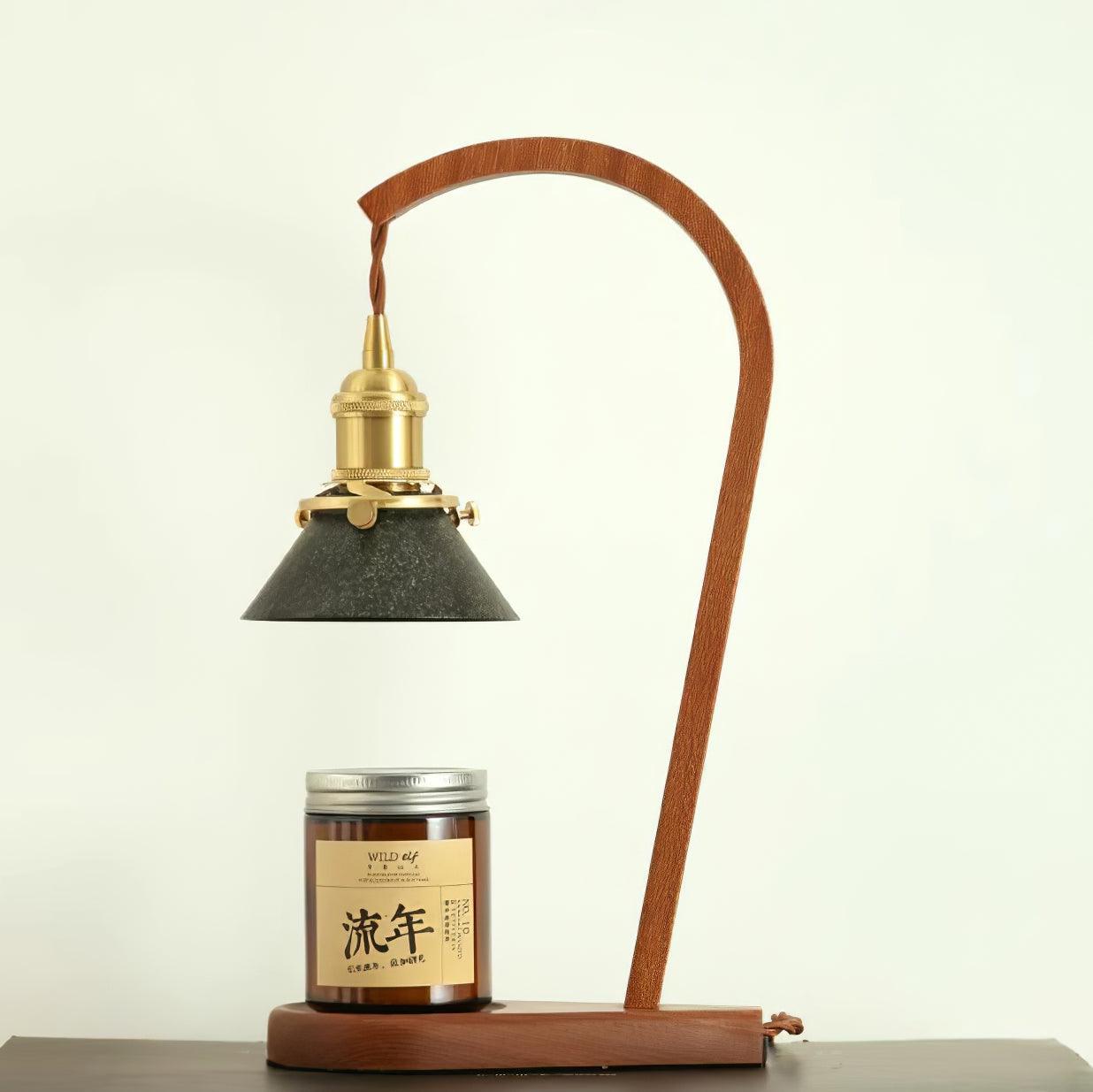 Luxen Wood Mid-Century Modern Table Lamp-Neutral Decor