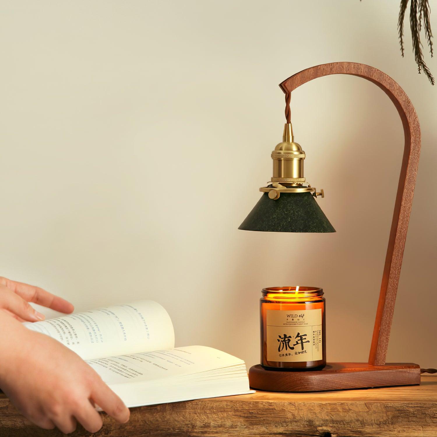 Luxen Wood Mid-Century Modern Table Lamp-Neutral Decor