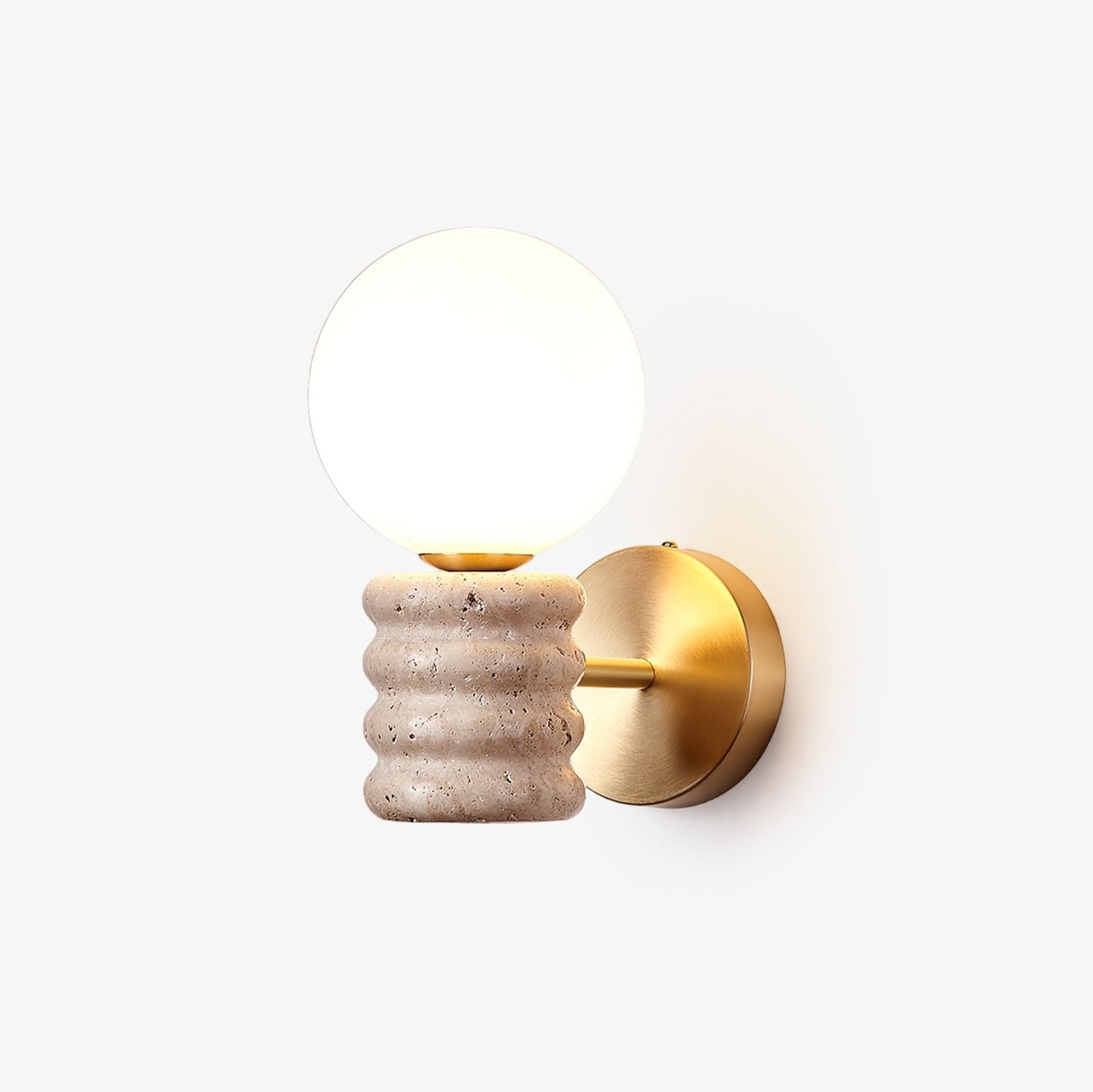 Zevelara Stacked Travertine Wall Light-Neutral Decor