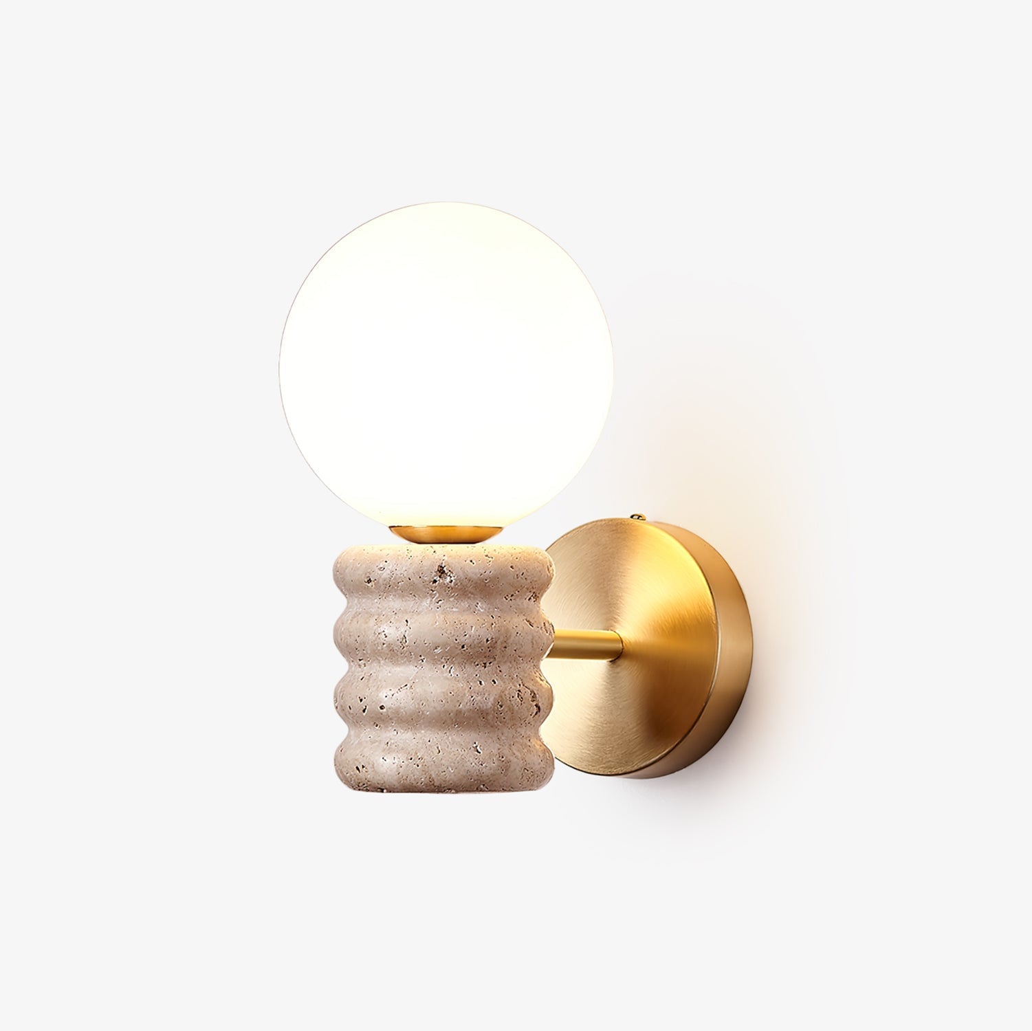 Zevelara Stacked Travertine Wall Light-Neutral Decor