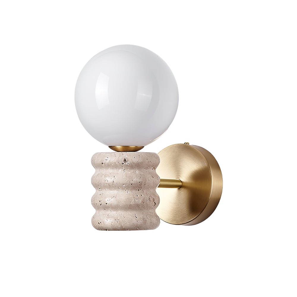 Zevelara Stacked Travertine Wall Light-Neutral Decor