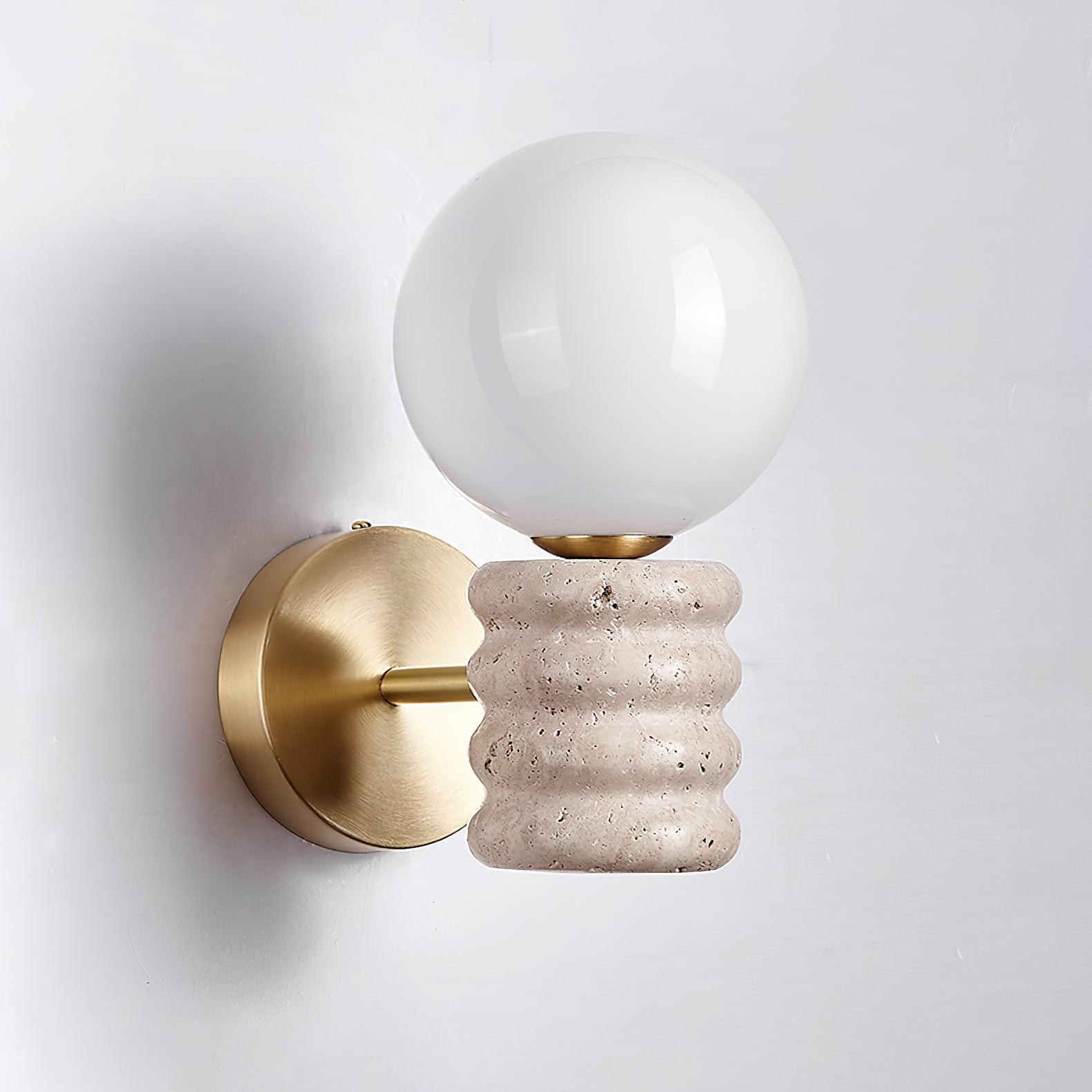 Zevelara Stacked Travertine Wall Light-Neutral Decor