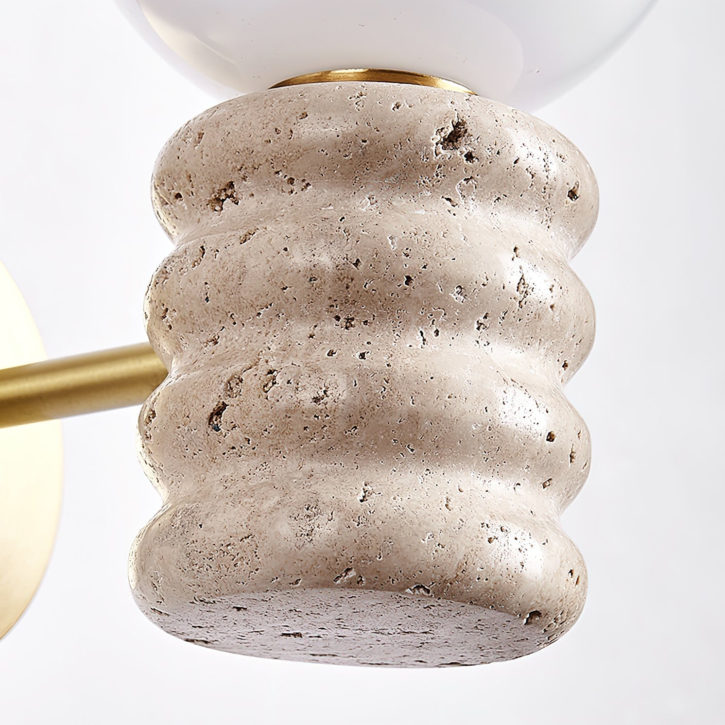 Zevelara Stacked Travertine Wall Light-Neutral Decor