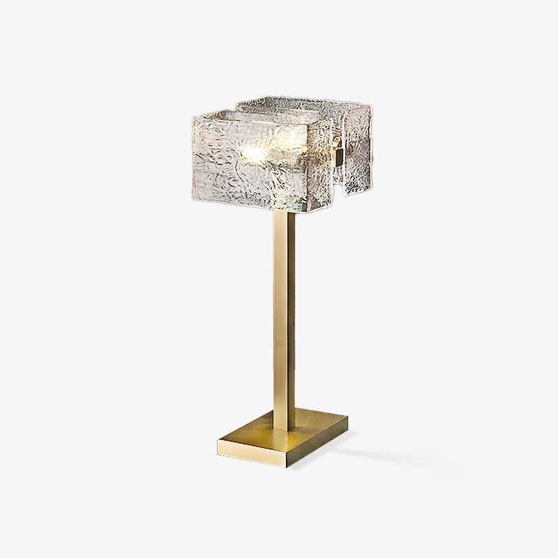 Blyn Brass Glass Artistic Table Lamp-Neutral Decor