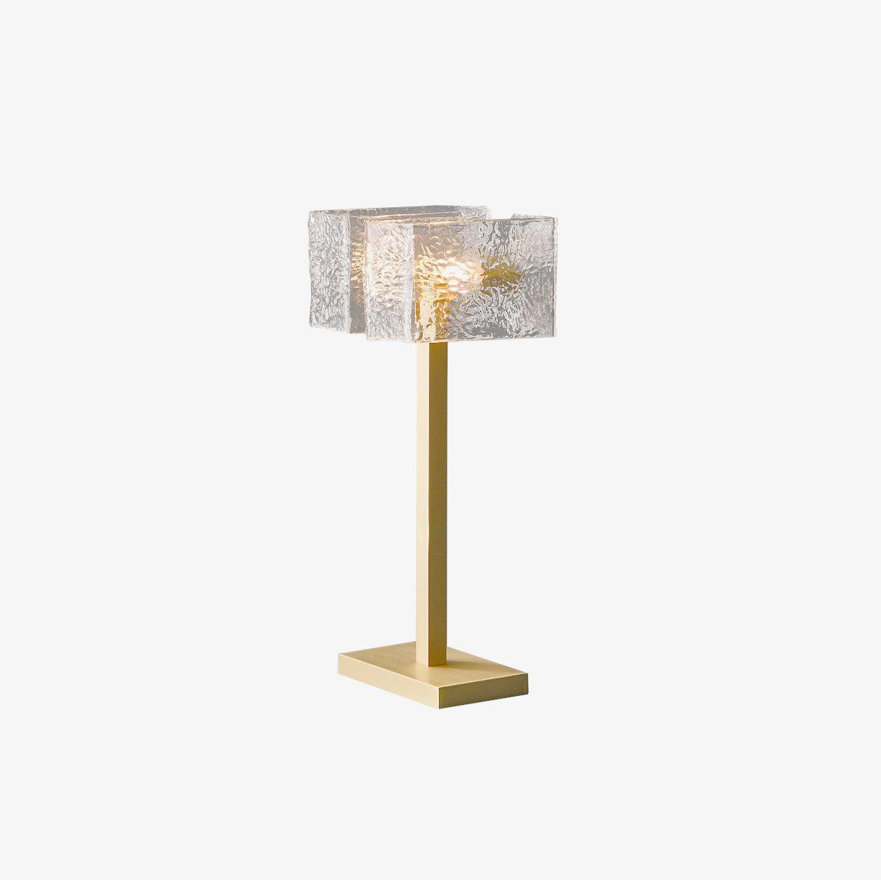 Blyn Brass Glass Artistic Table Lamp-Neutral Decor