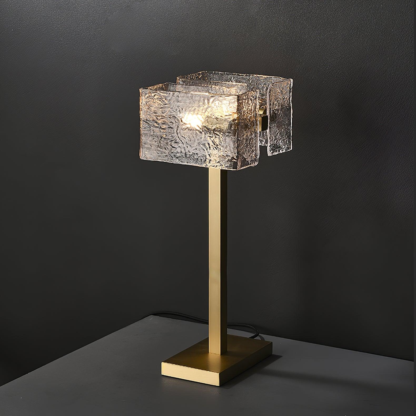 Blyn Brass Glass Artistic Table Lamp-Neutral Decor