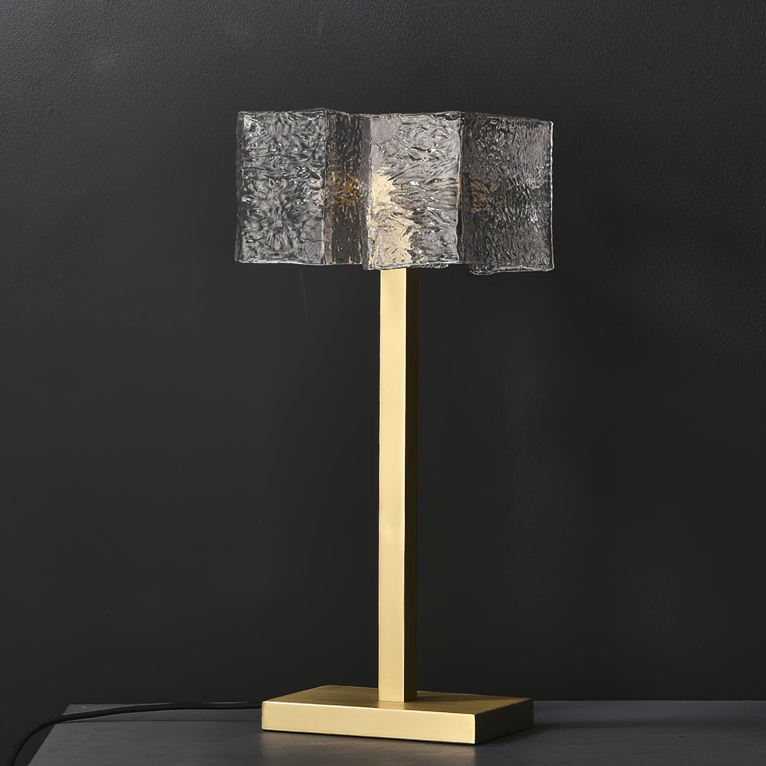 Blyn Brass Glass Artistic Table Lamp-Neutral Decor