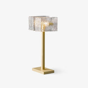 Blyn Brass Glass Artistic Table Lamp-Neutral Decor