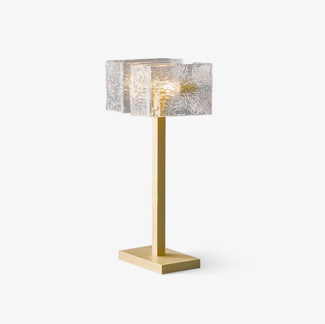Blyn Brass Glass Artistic Table Lamp-Neutral Decor
