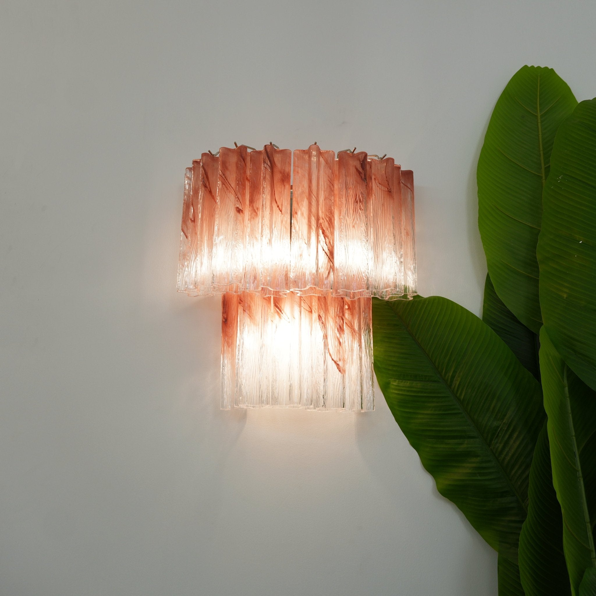 Aurora Wall Light Rose Glass Blades Romantic Watercolor-Neutral Decor
