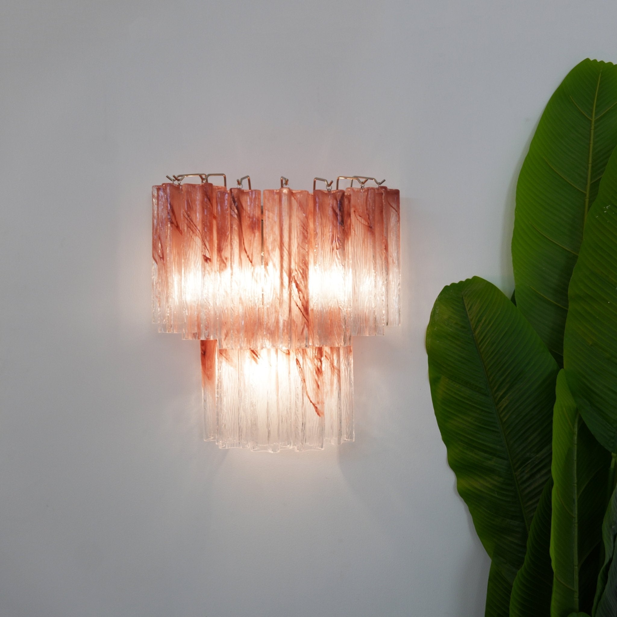 Aurora Wall Light Rose Glass Blades Romantic Watercolor-Neutral Decor
