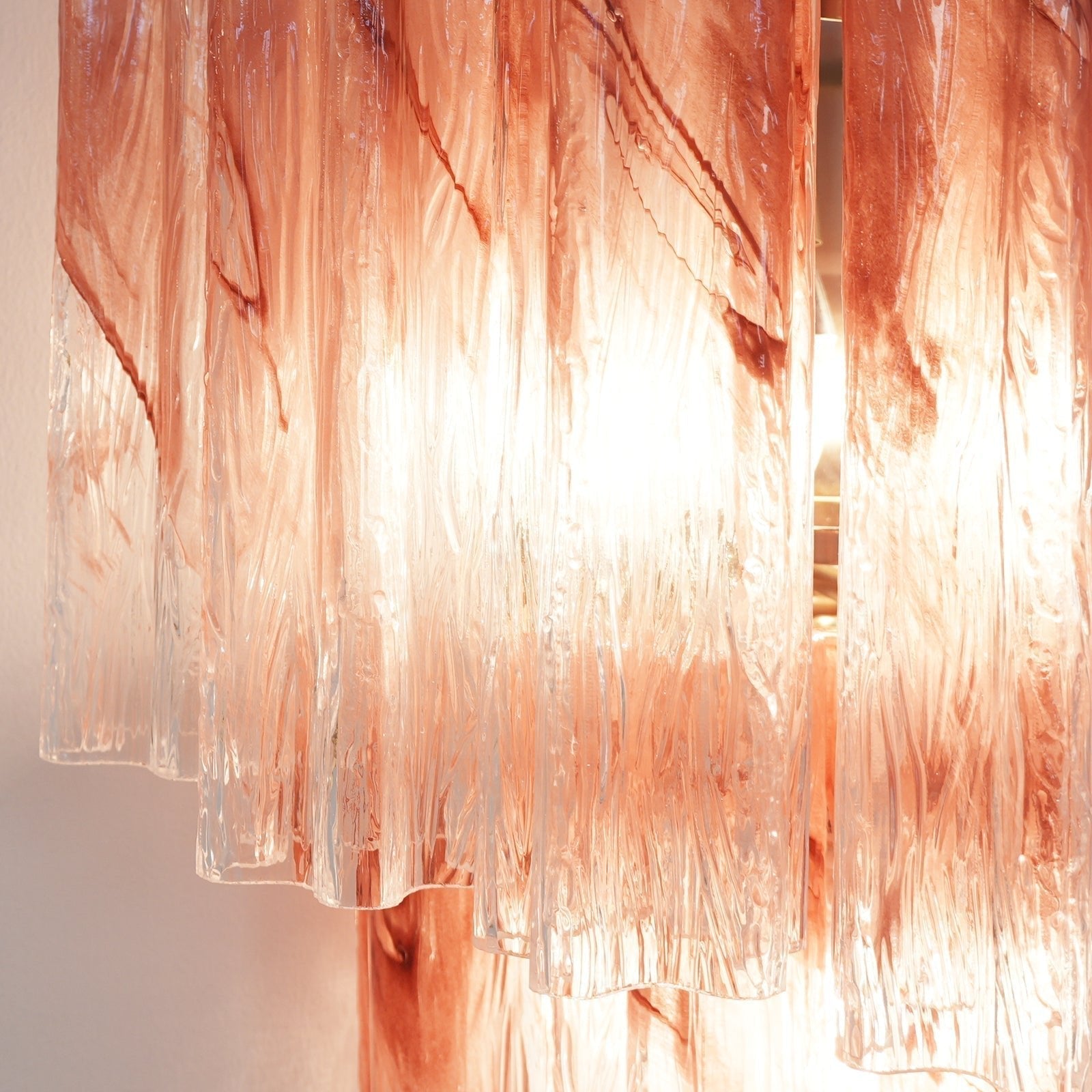 Aurora Wall Light Rose Glass Blades Romantic Watercolor-Neutral Decor