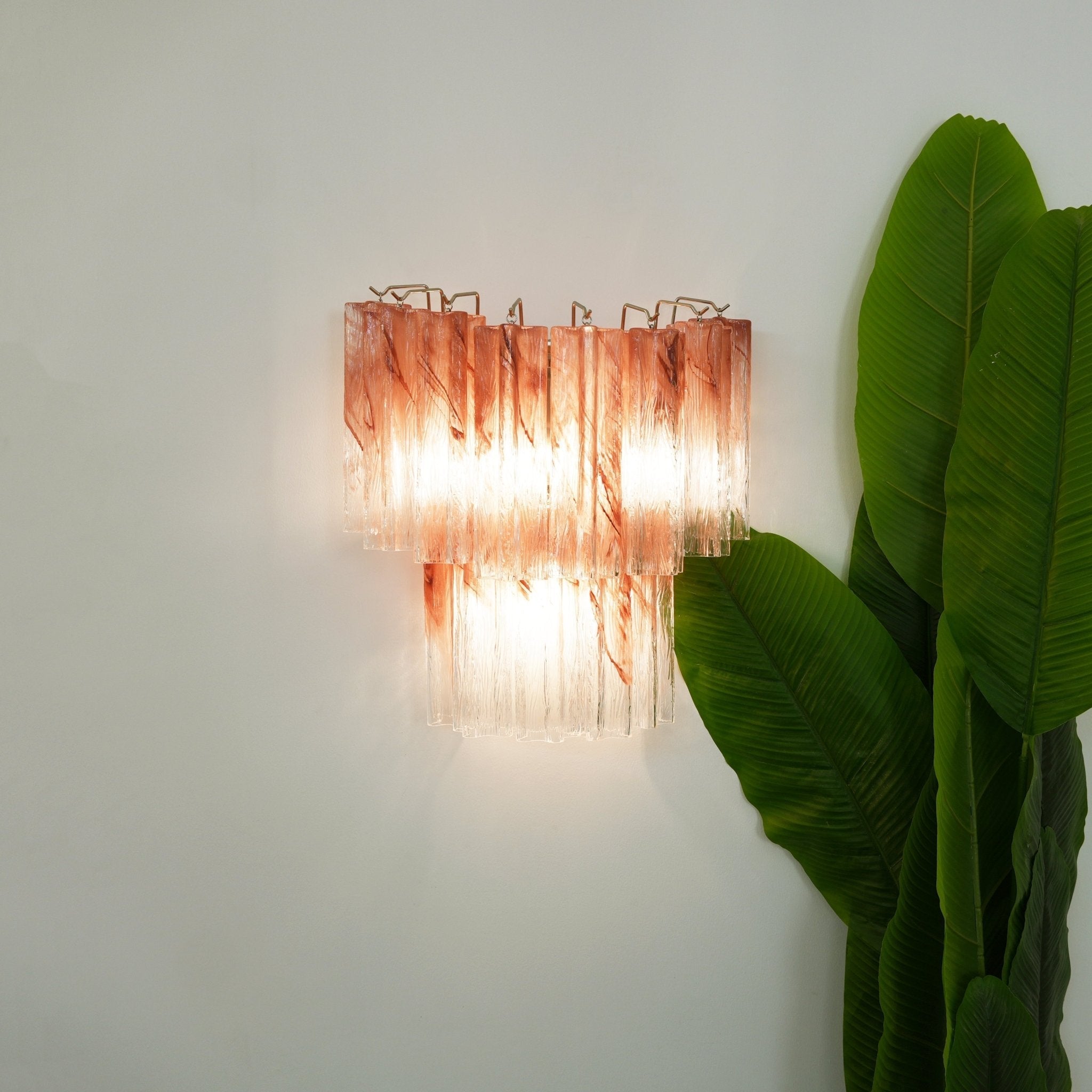 Aurora Wall Light Rose Glass Blades Romantic Watercolor-Neutral Decor