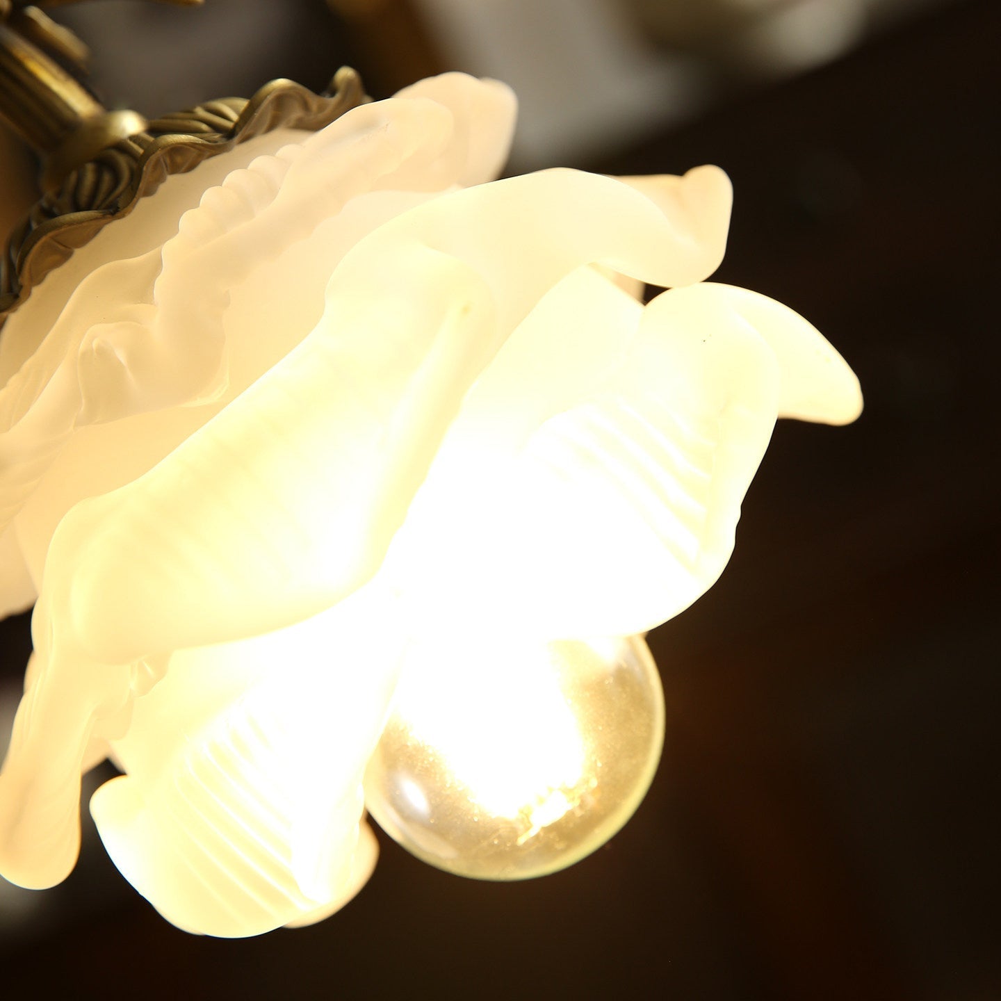 Full view of the Rosalie Floral Table Lamp, showcasing its overall form.