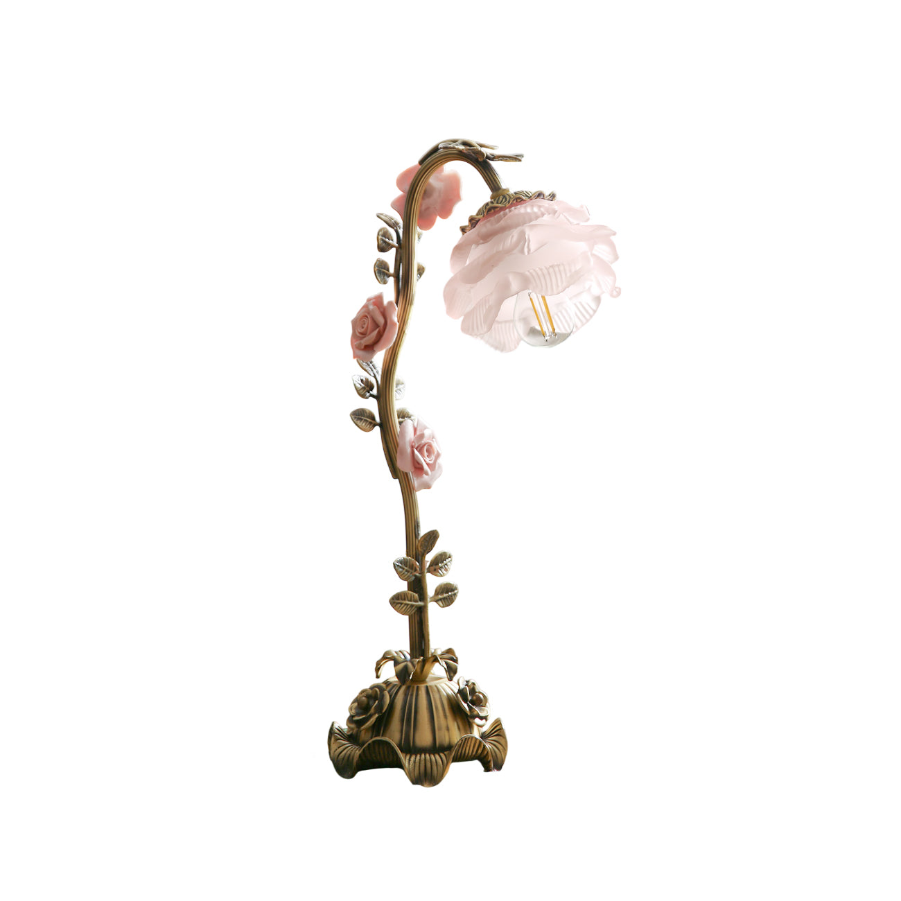 Rosalie Floral Table Lamp on a neutral background.